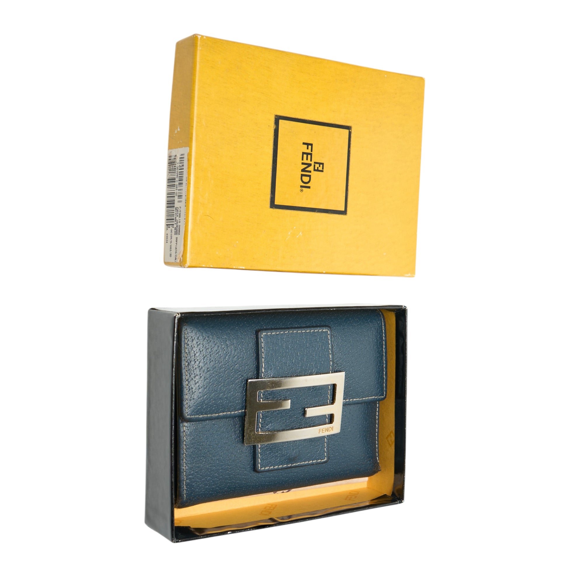 fendi 2000s gray baguette wallet