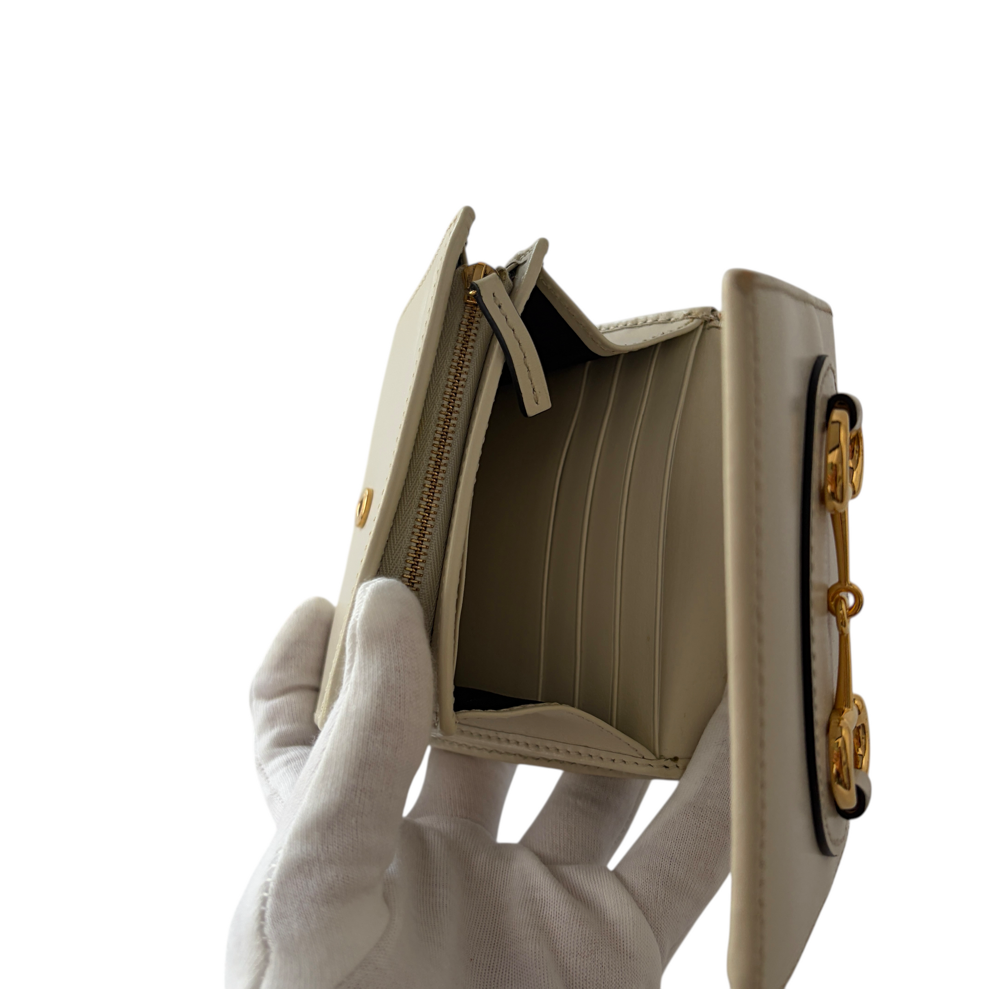 gucci cream horsebit wallet