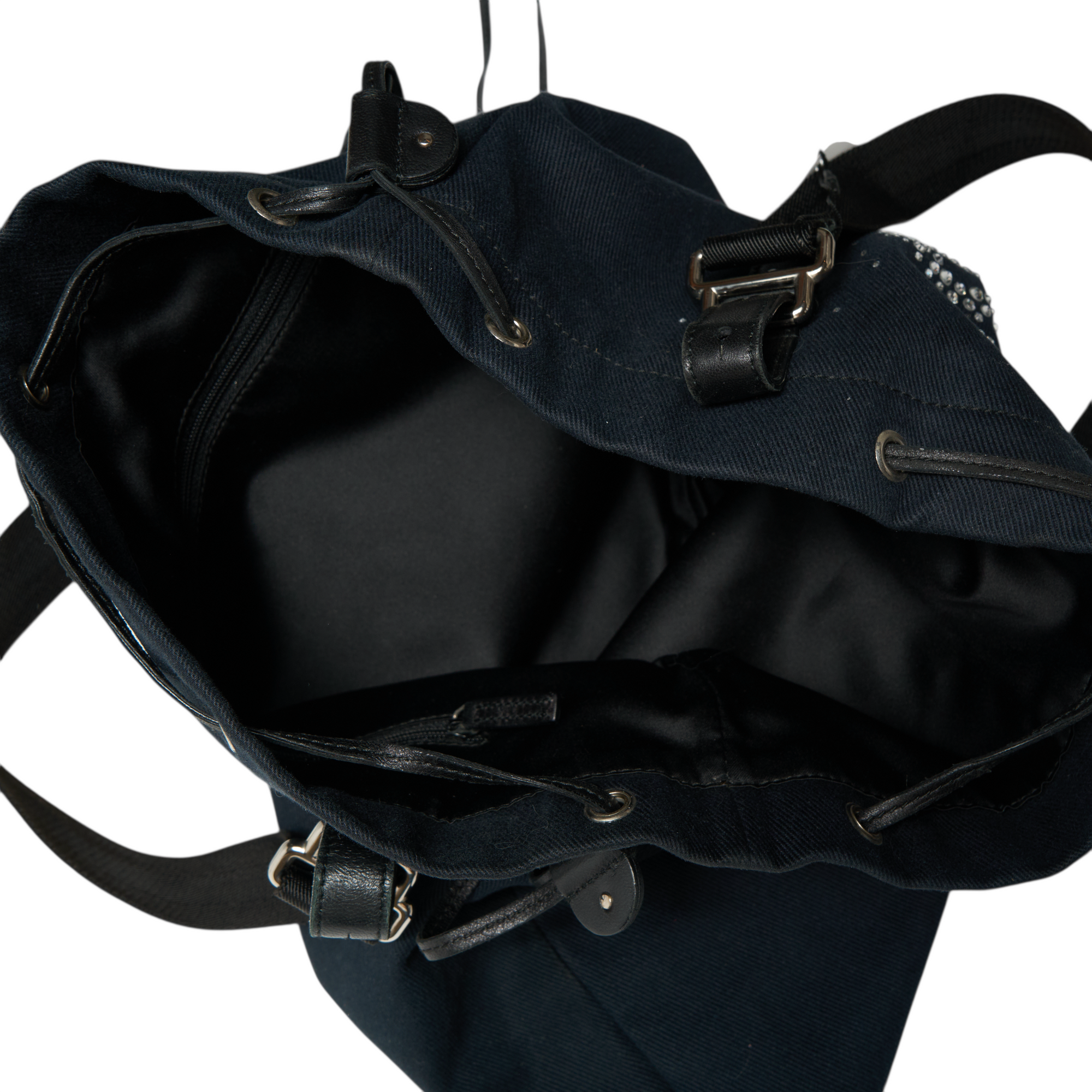 ysl 2000s navy blue tote bag