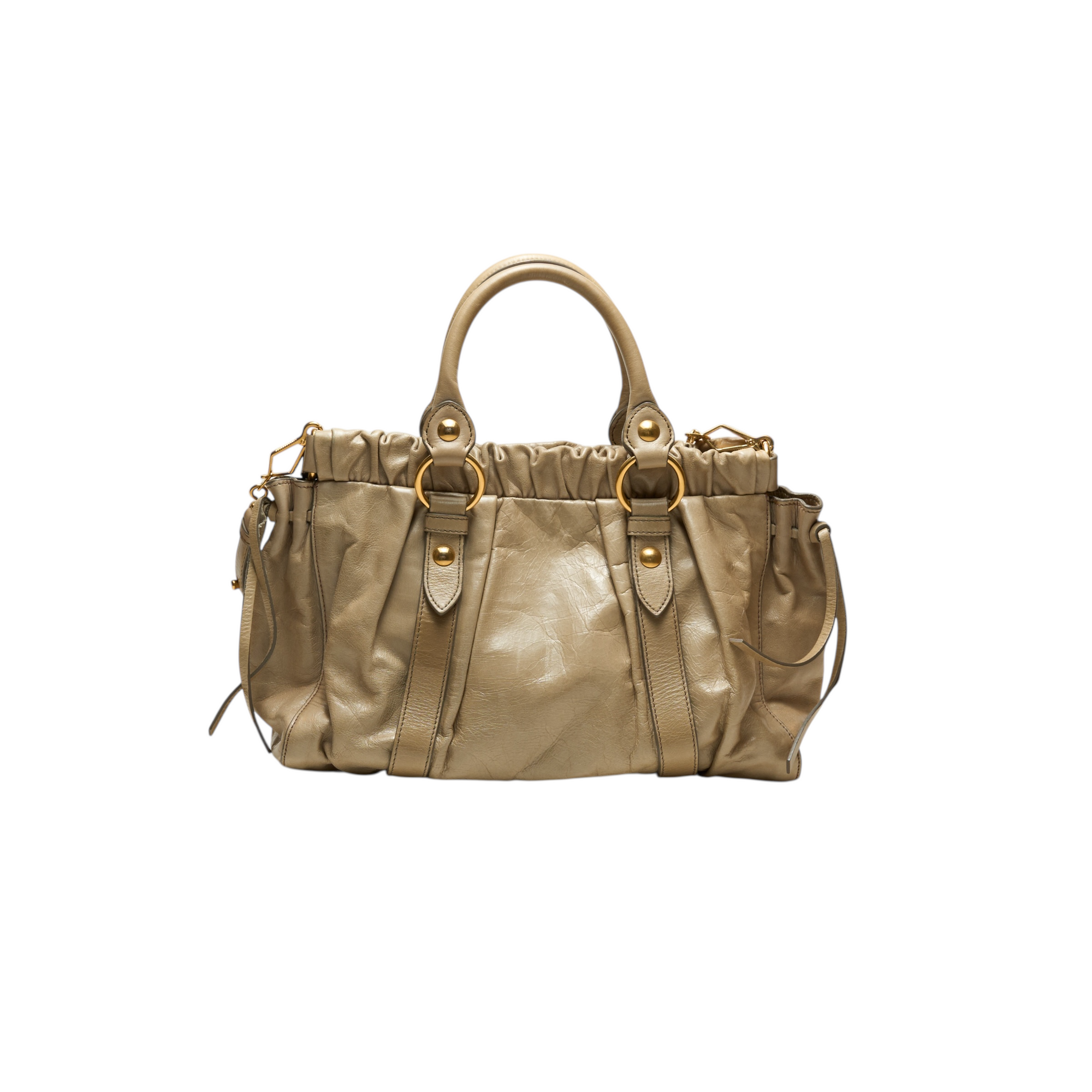 miu miu 2000s cream tan vitello bag