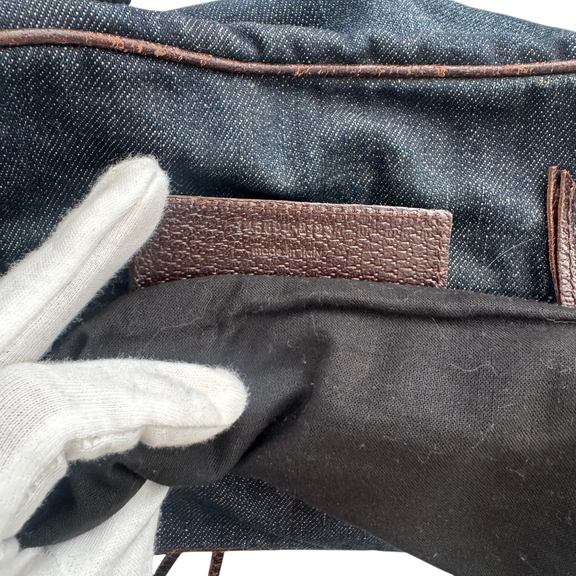 balenciaga 2000s denim city bag