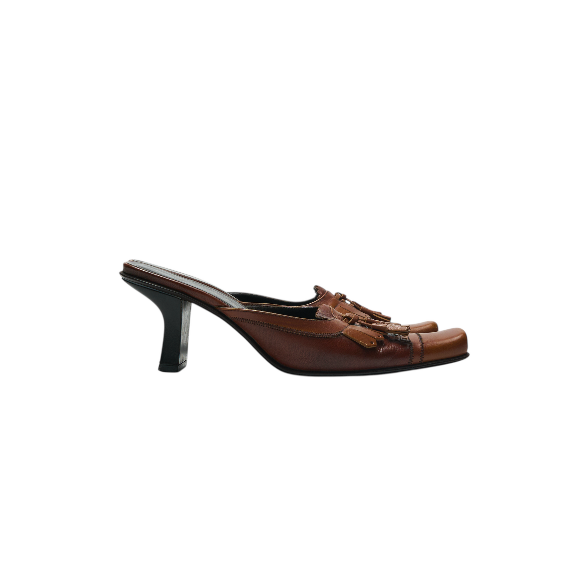prada a/w 1999 brown heels