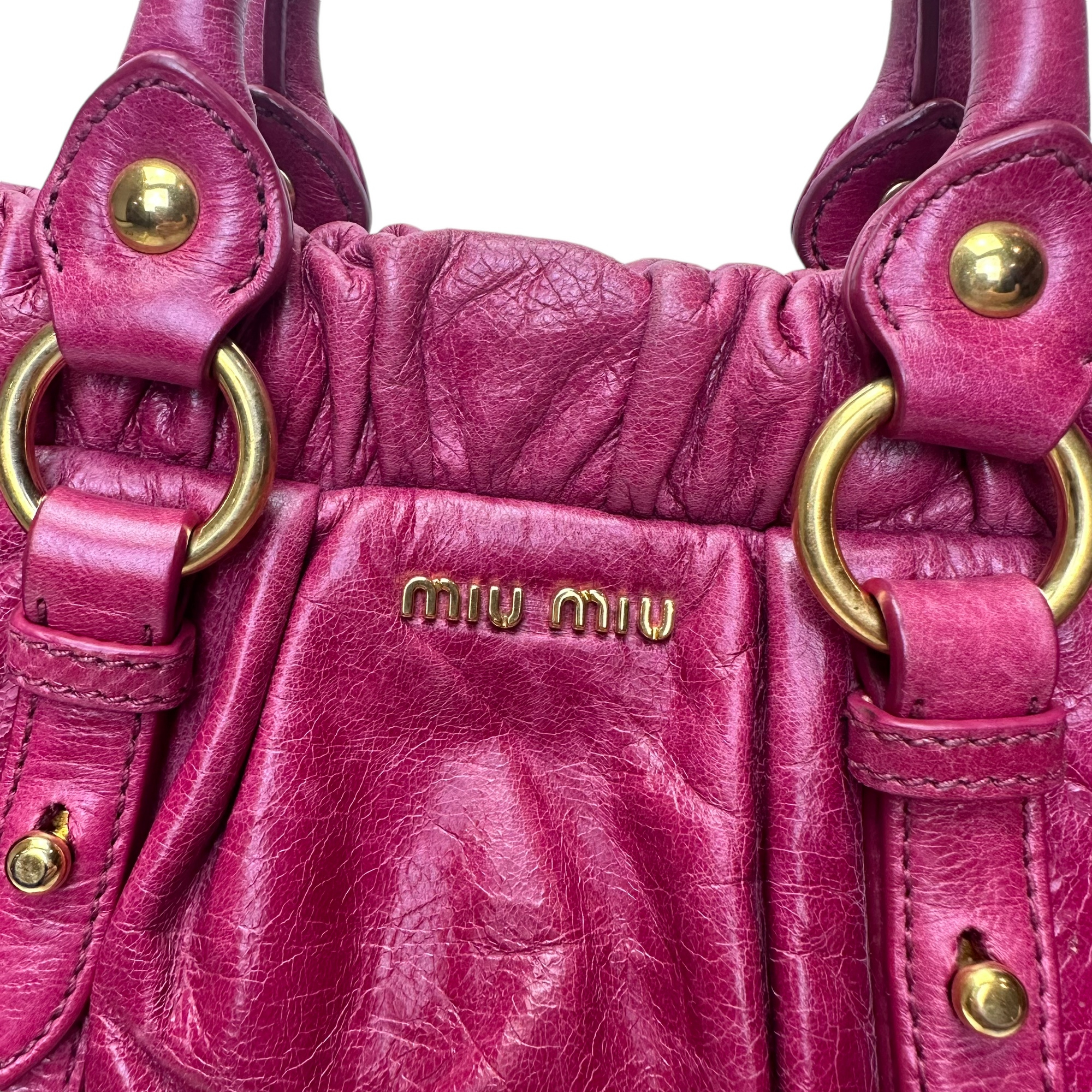 miu miu 2000s pink vitello shoulder bag