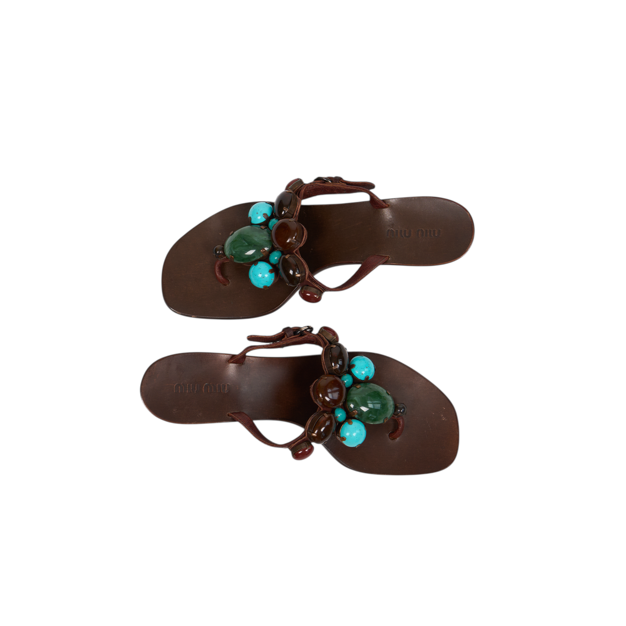 miu miu 2000s brown sandal heels