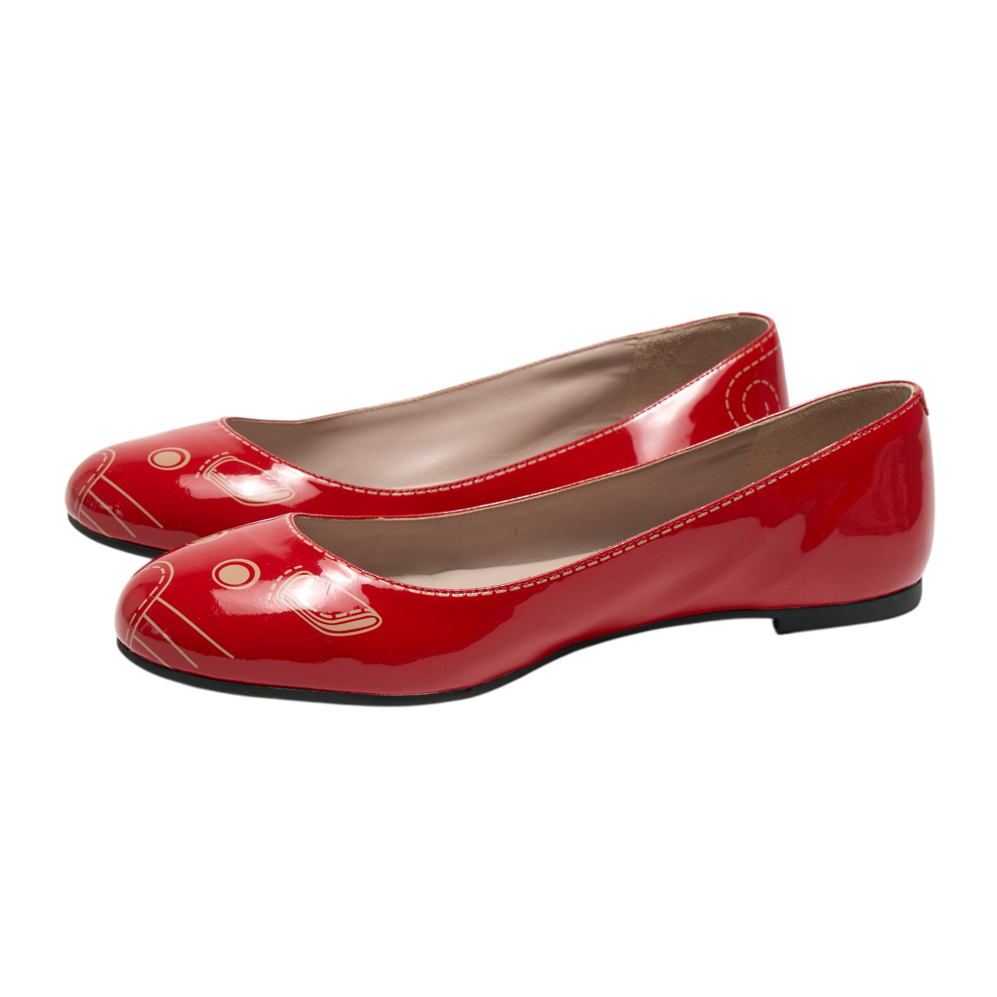 marc jacobs red mouse ballet flats