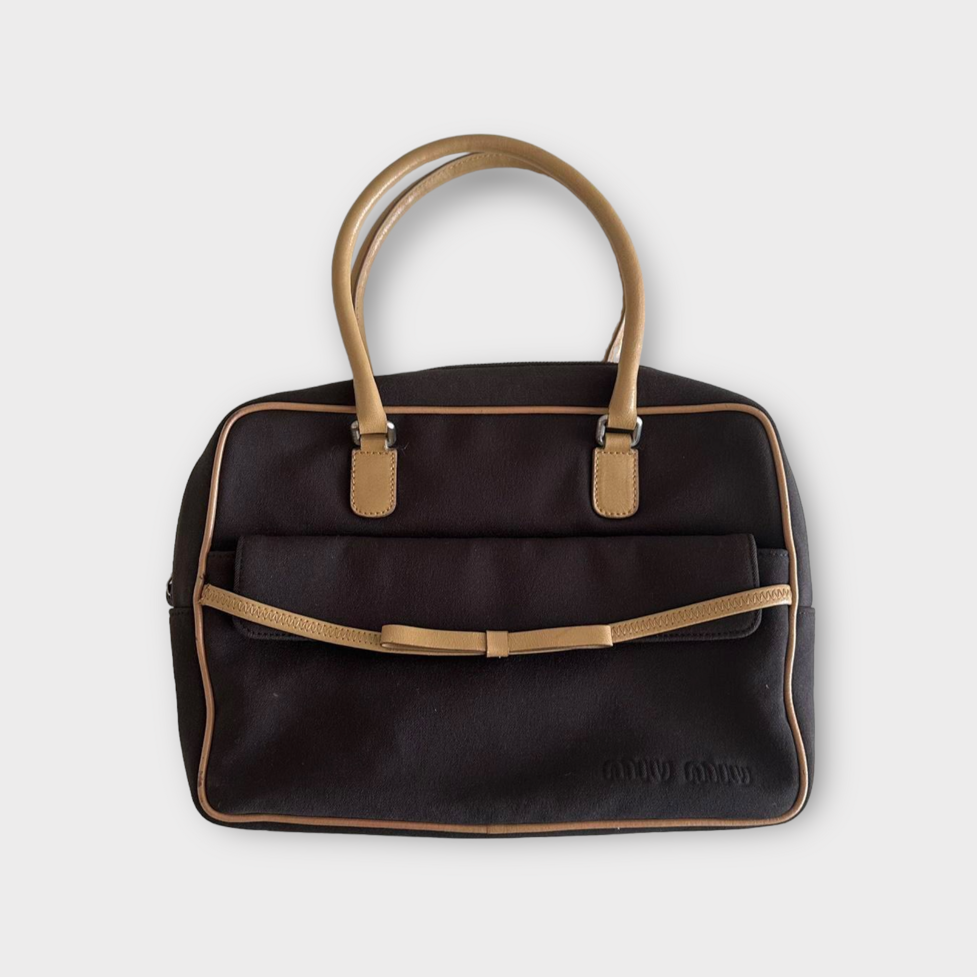 miu miu FW 2000 brown bow shoulder bag – hachi archive miu miu FW 2000 brown bow shoulder bag – hachi archive