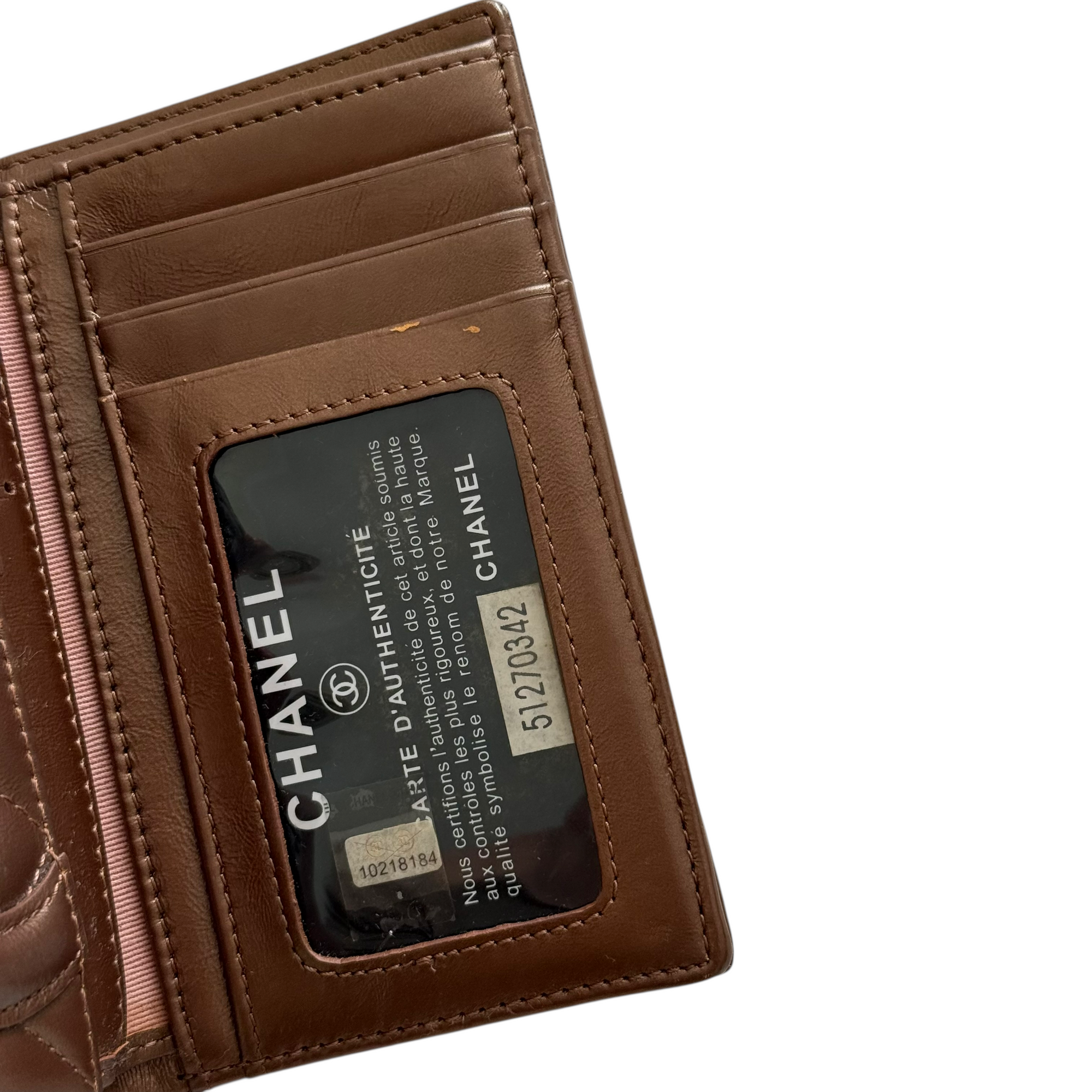 chanel 2000s brown wallet