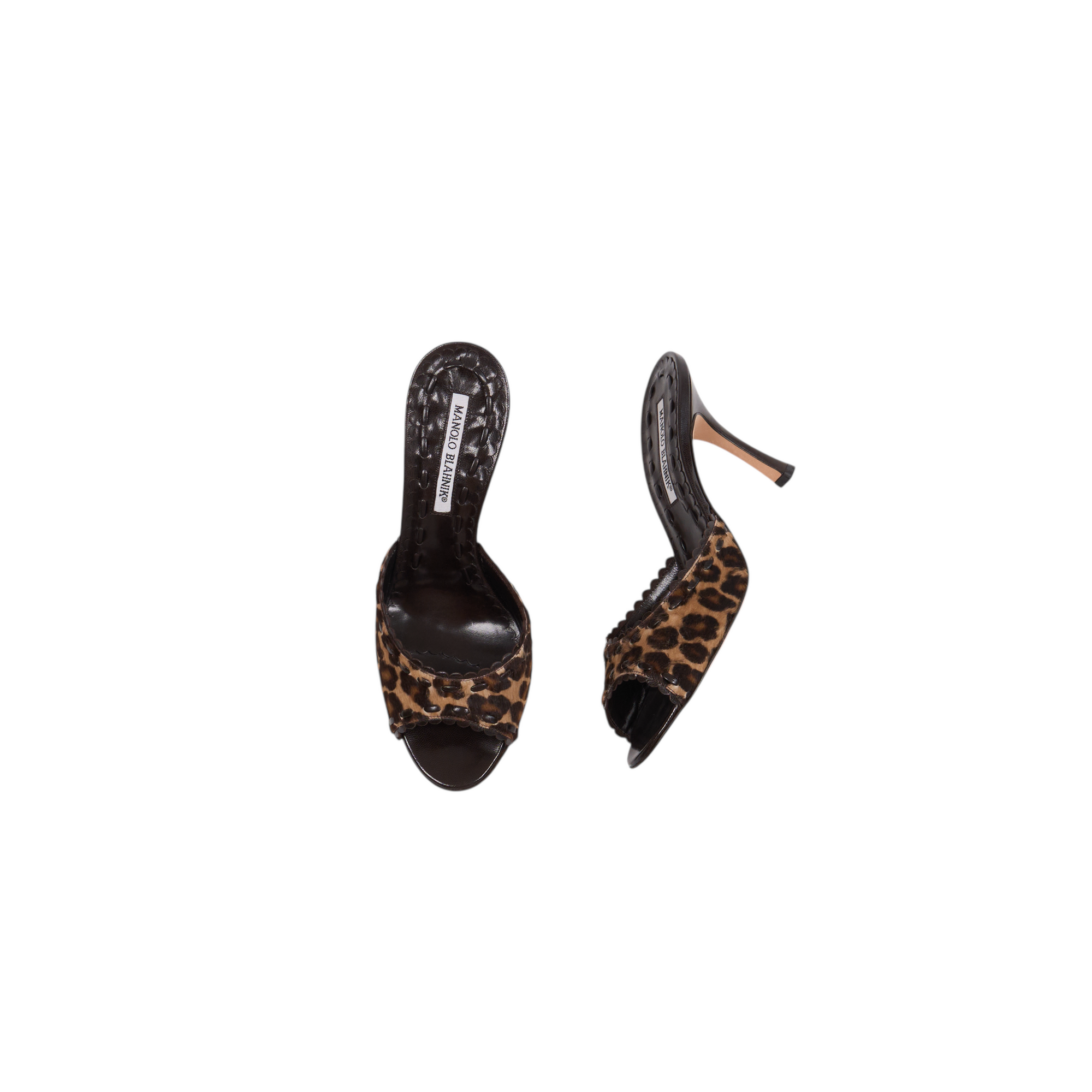 manolo blahnik 2000s leopard heels