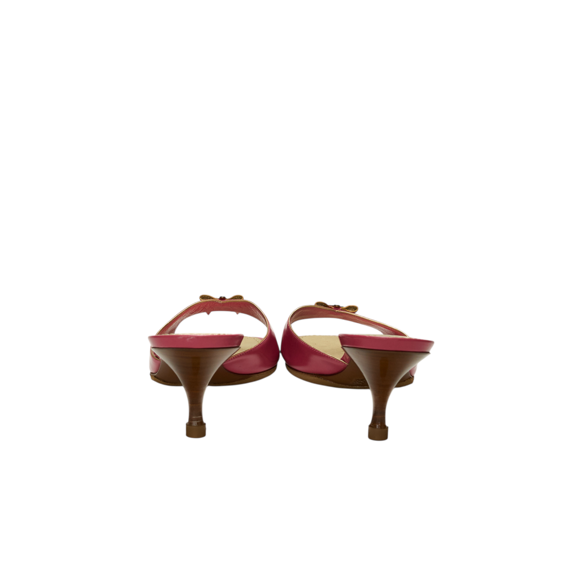 louis vuitton 2000s pink kitten heels