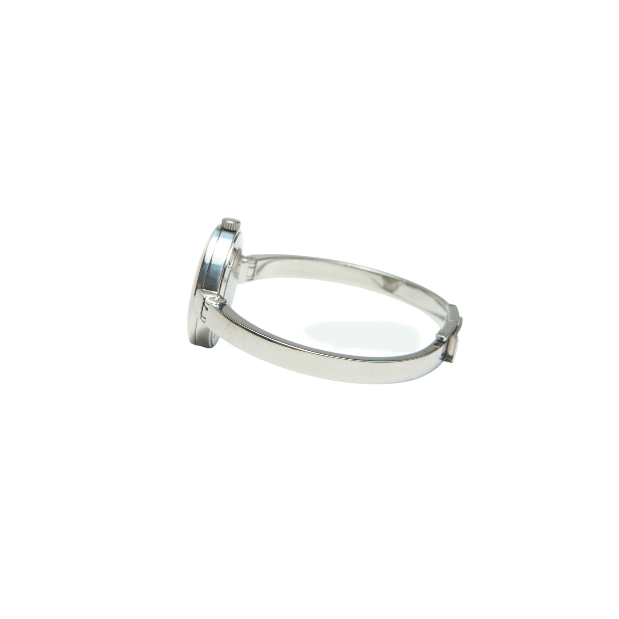gucci 2000s round silver watch