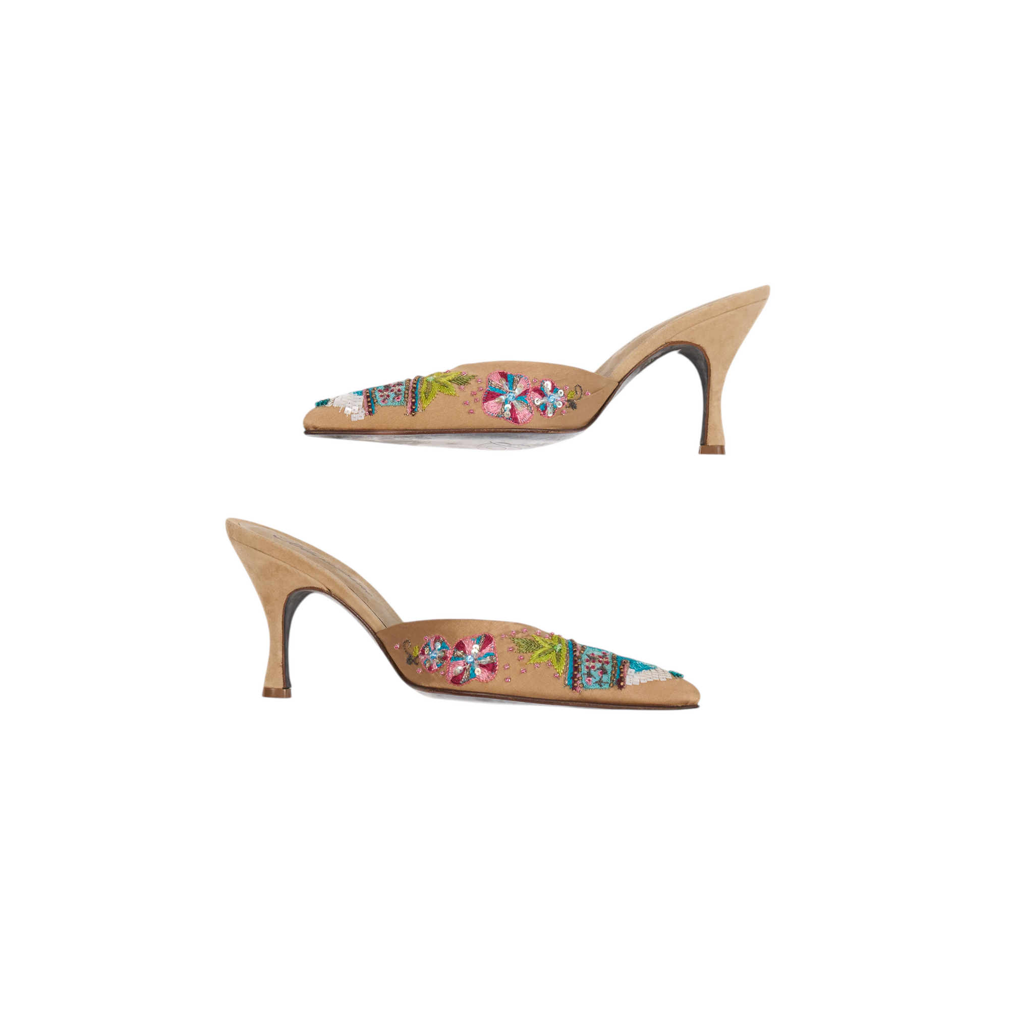 blumarine 2000s beaded heels