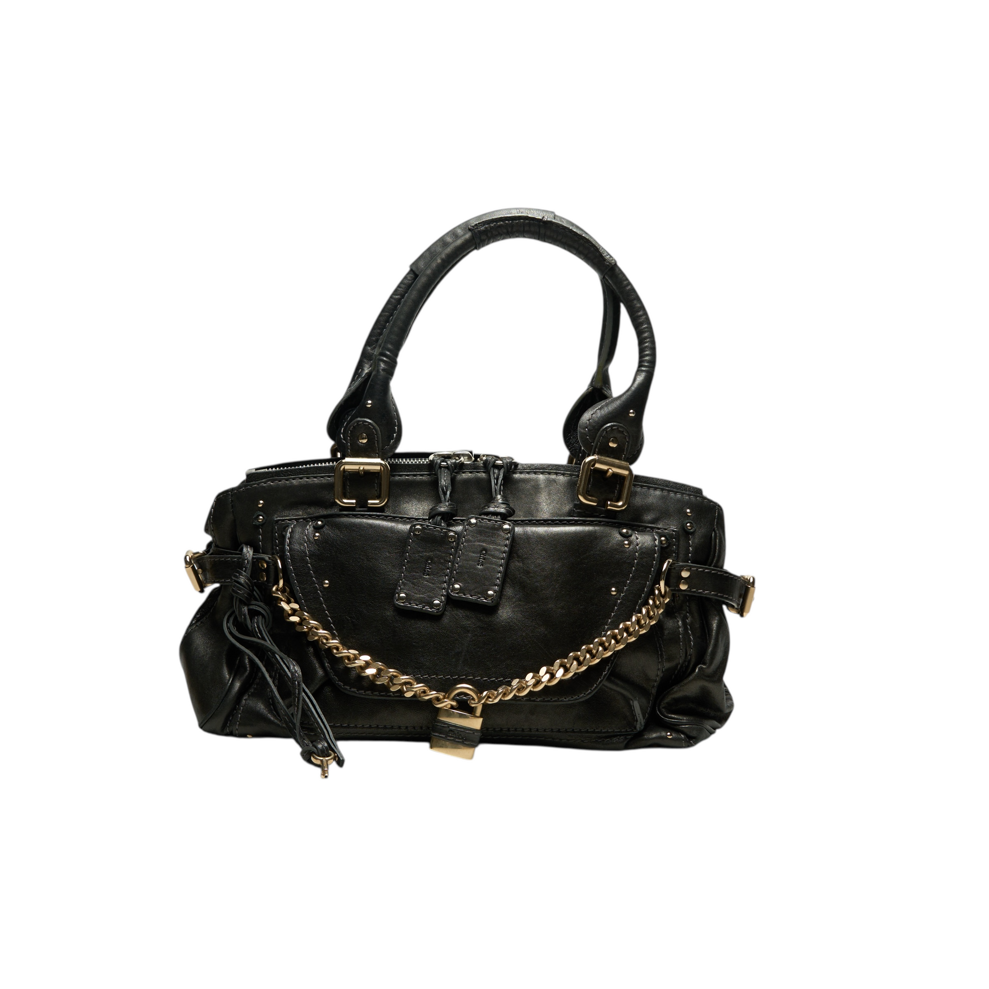 chloé 2000s black paddington bag