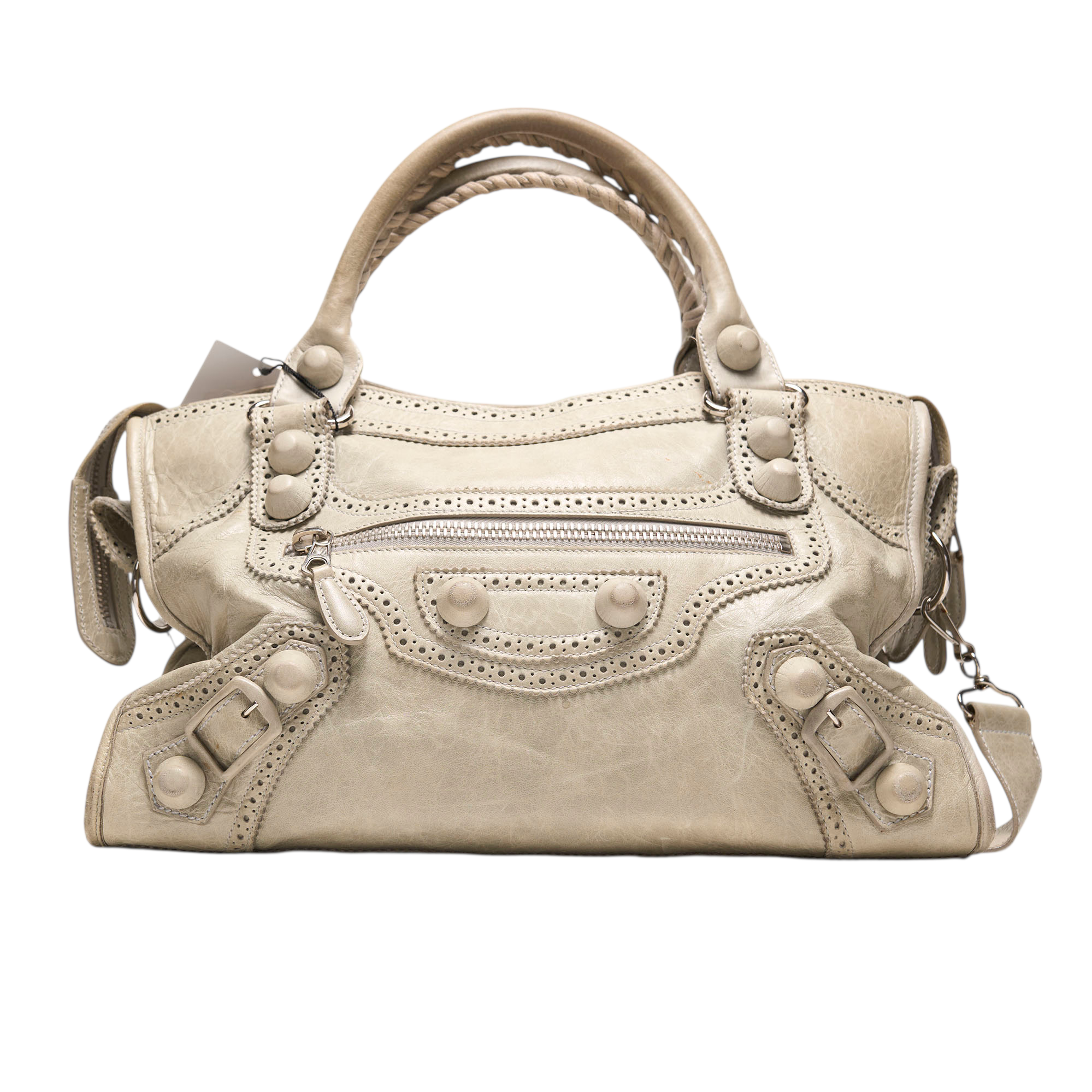 balenciaga 2000s cream city bag