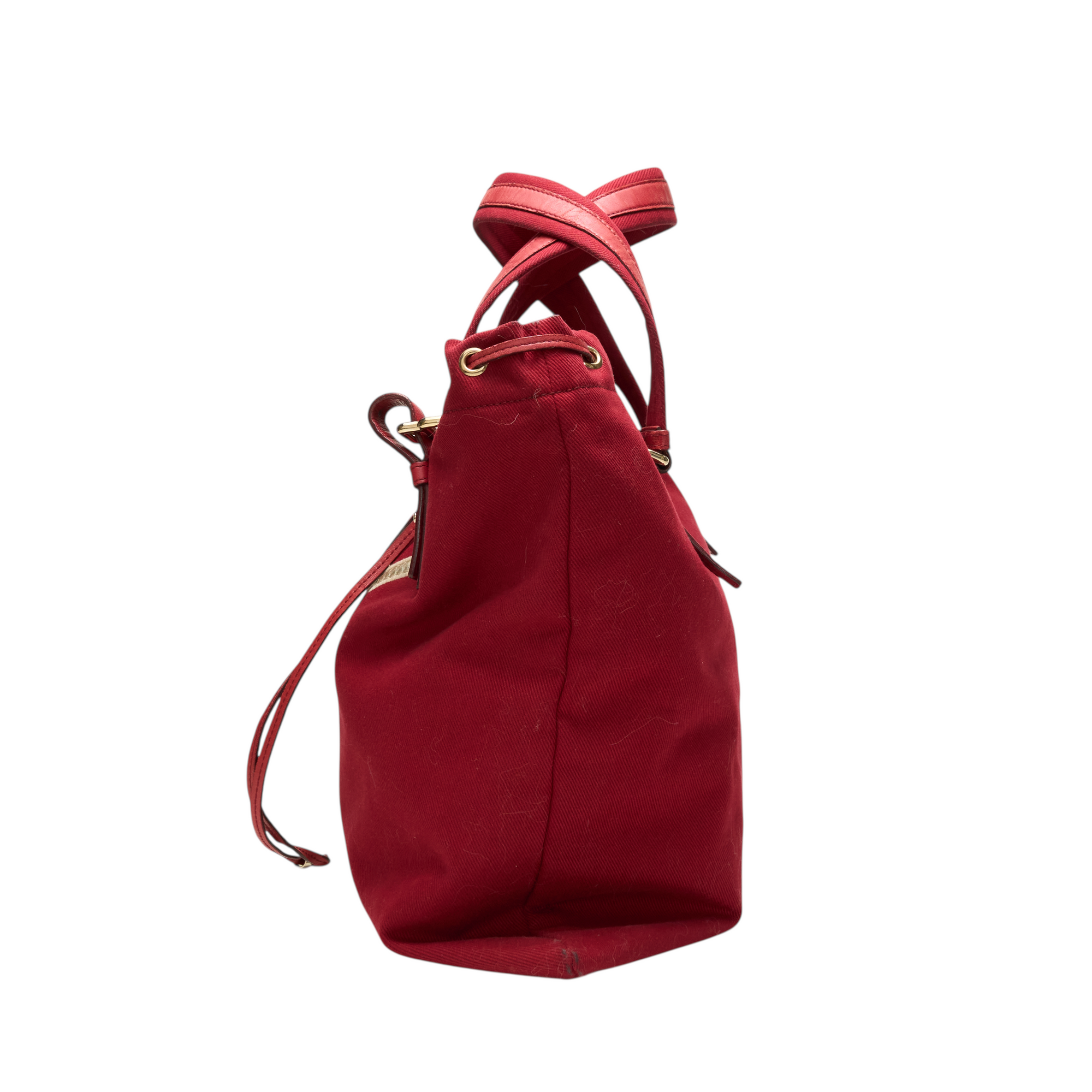 ysl 2000s red kahala tote bag