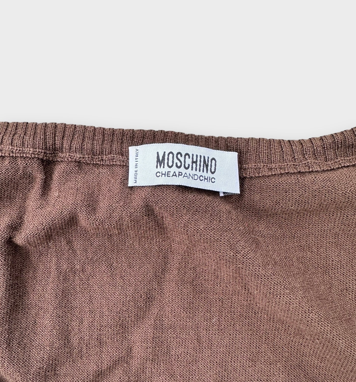 moschino 2000s brown tank top