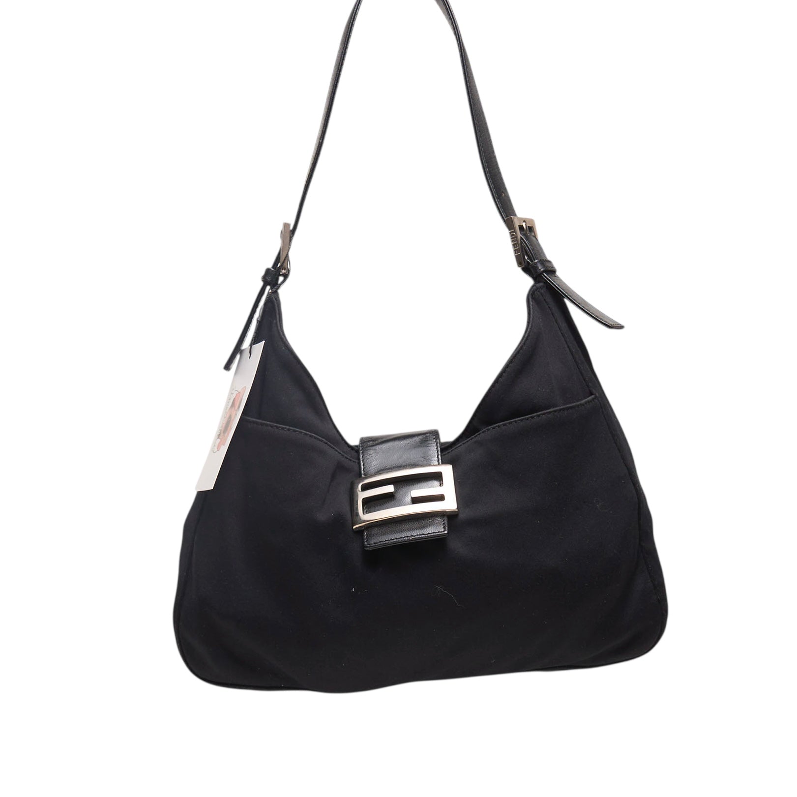 fendi 2000s black baguette bag