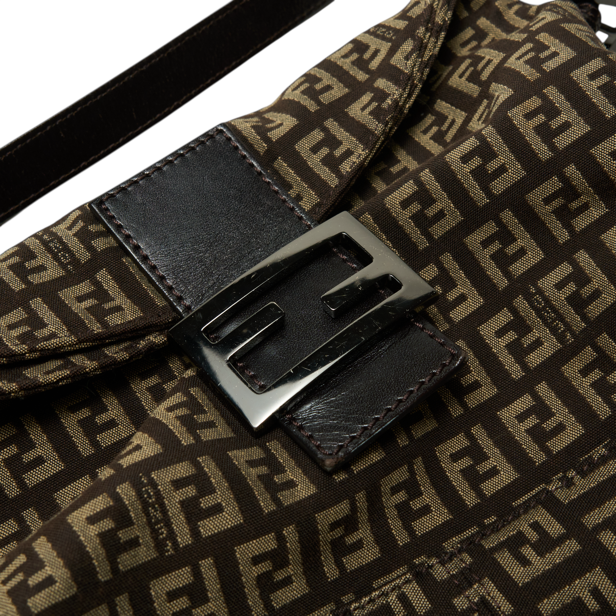 fendi 2000s dark brown baguette bag