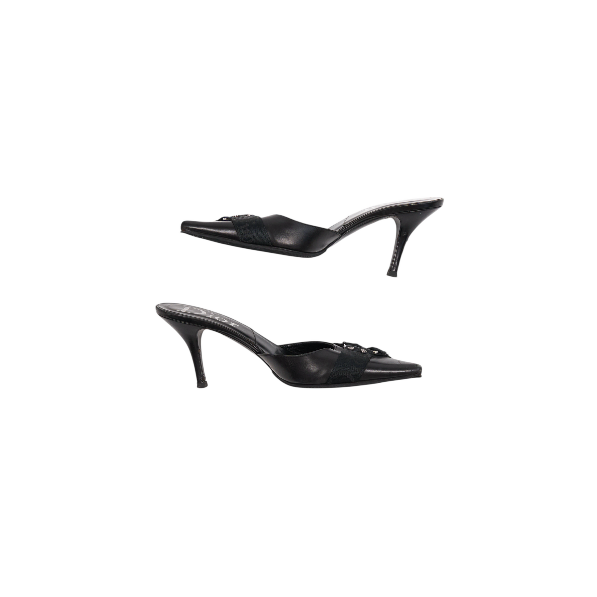 christian dior 2000s black kitten heels