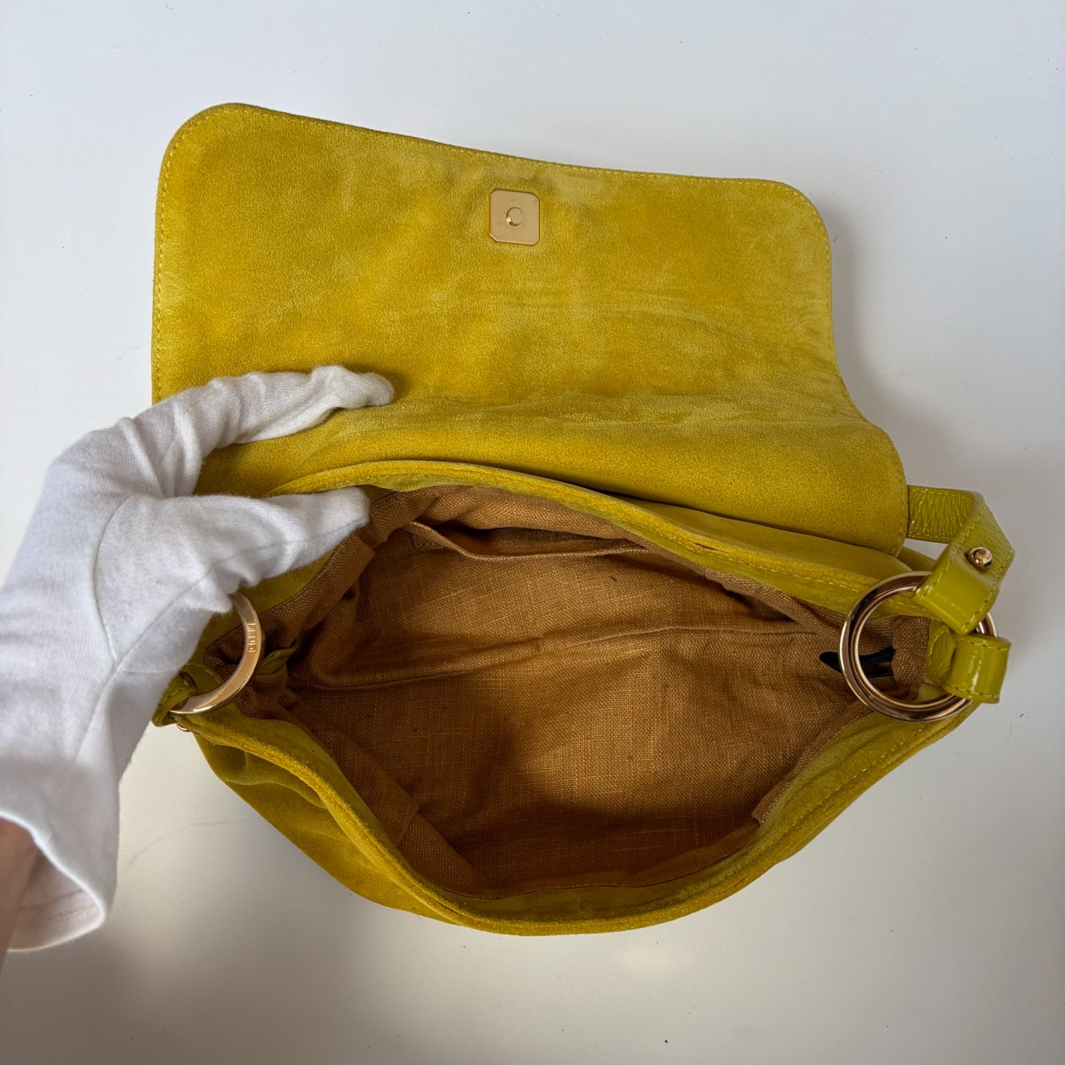 fendi 2000s yellow chef bag