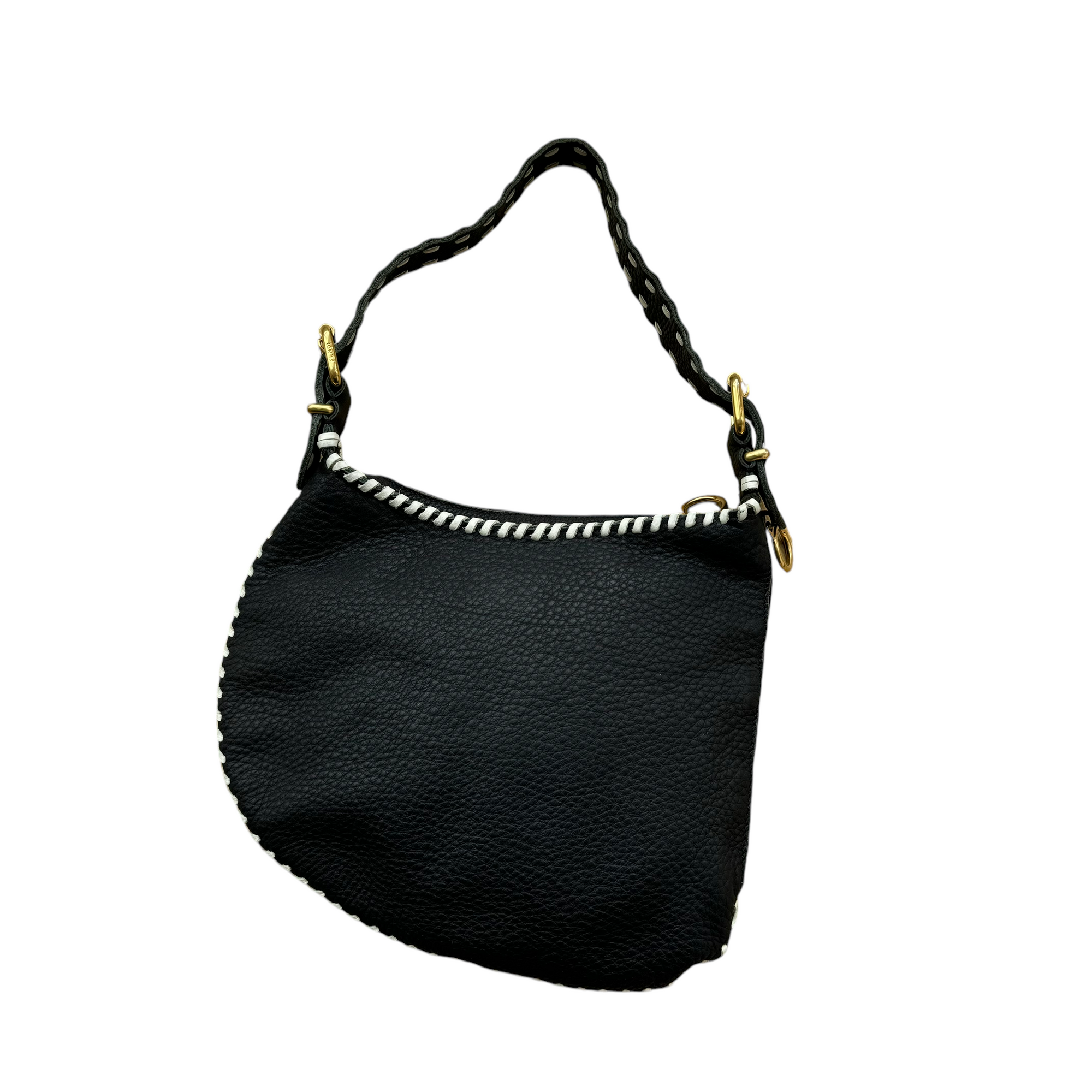 fendi black oyster shoulder bag