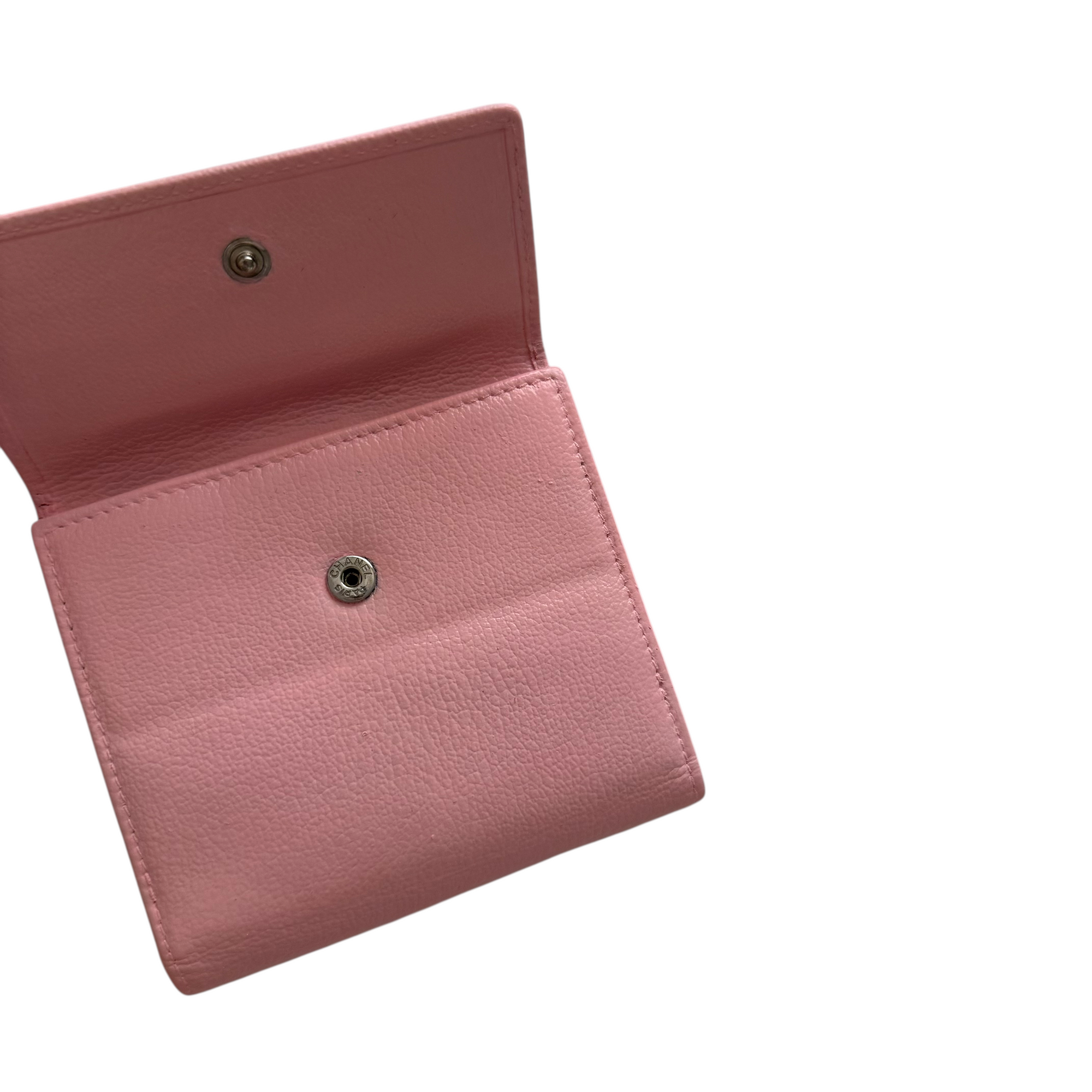 chanel 2000s pink wallet