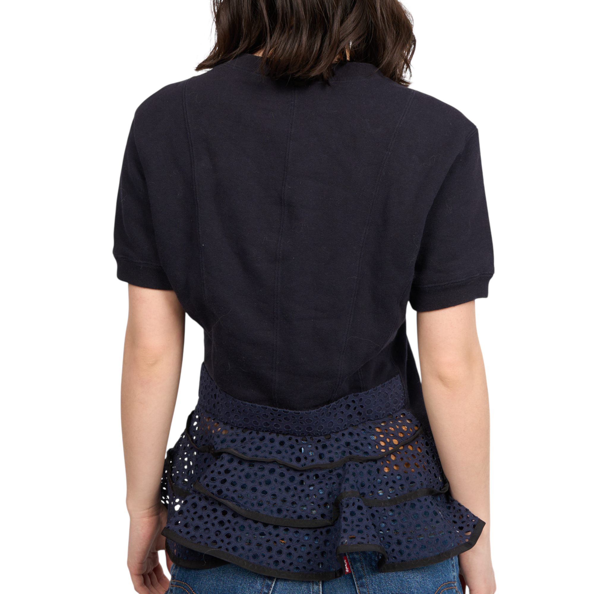 sacai blue lace top