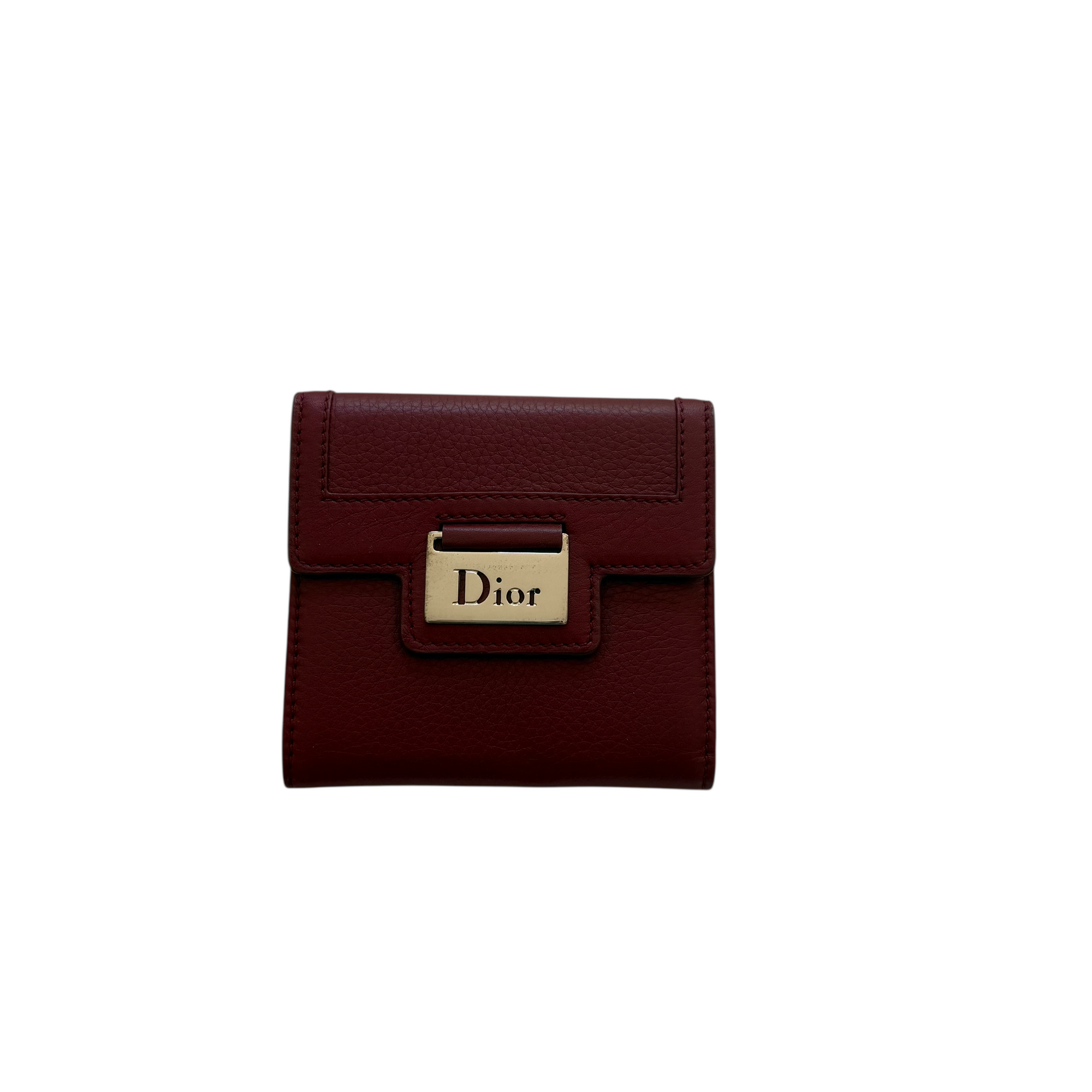 christian dior 2000s red wallet