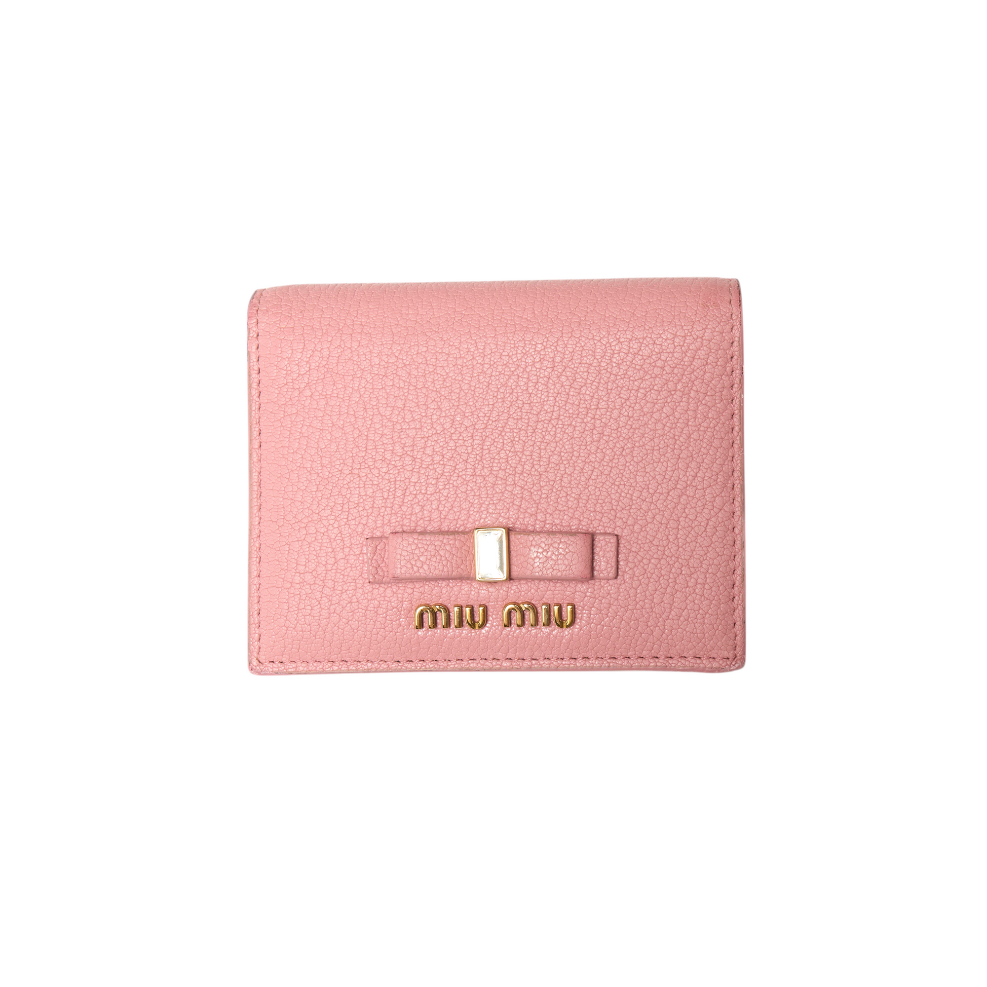 miu miu pink bow wallet