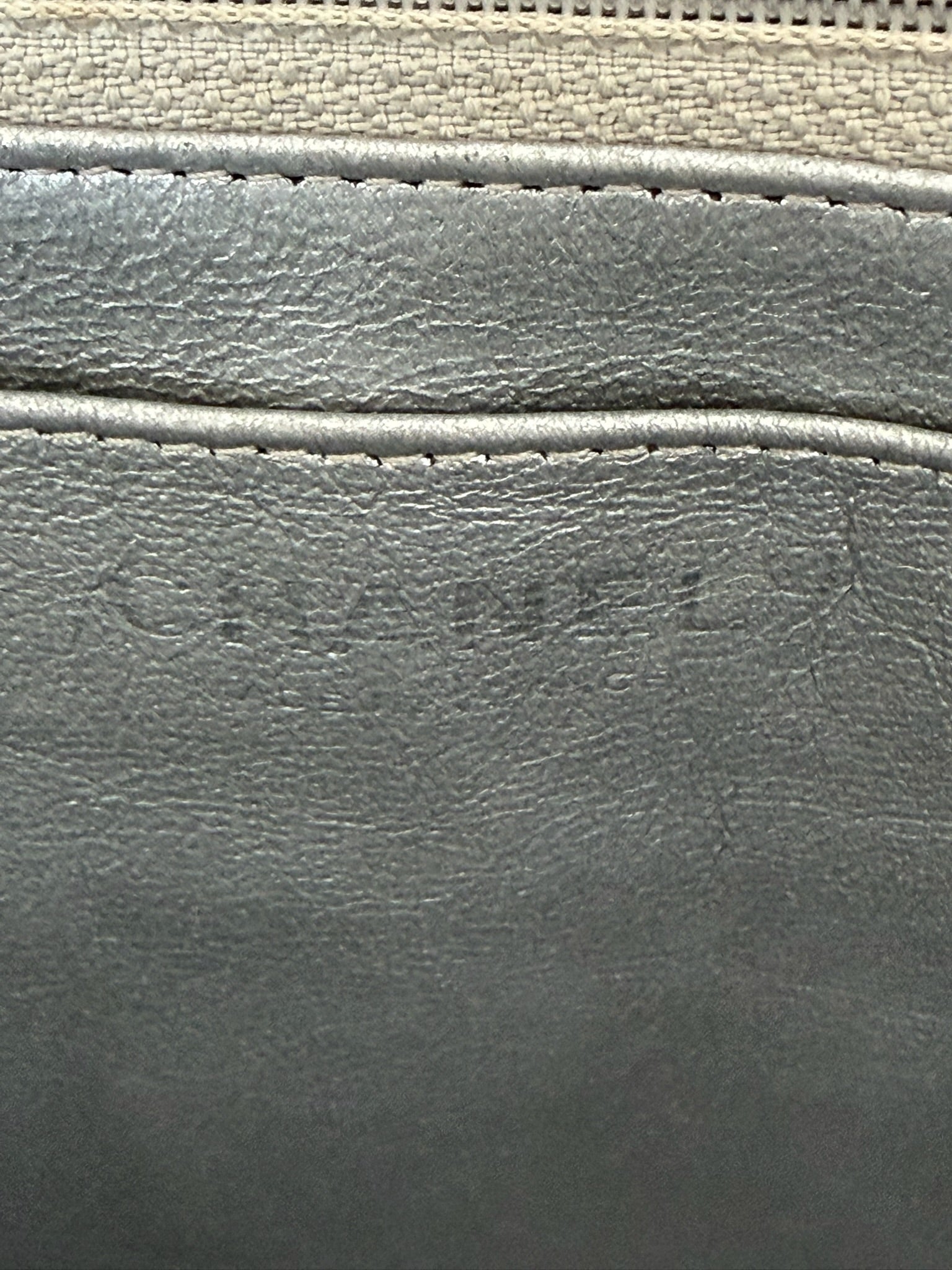chanel 2010s silver large classic flap bag