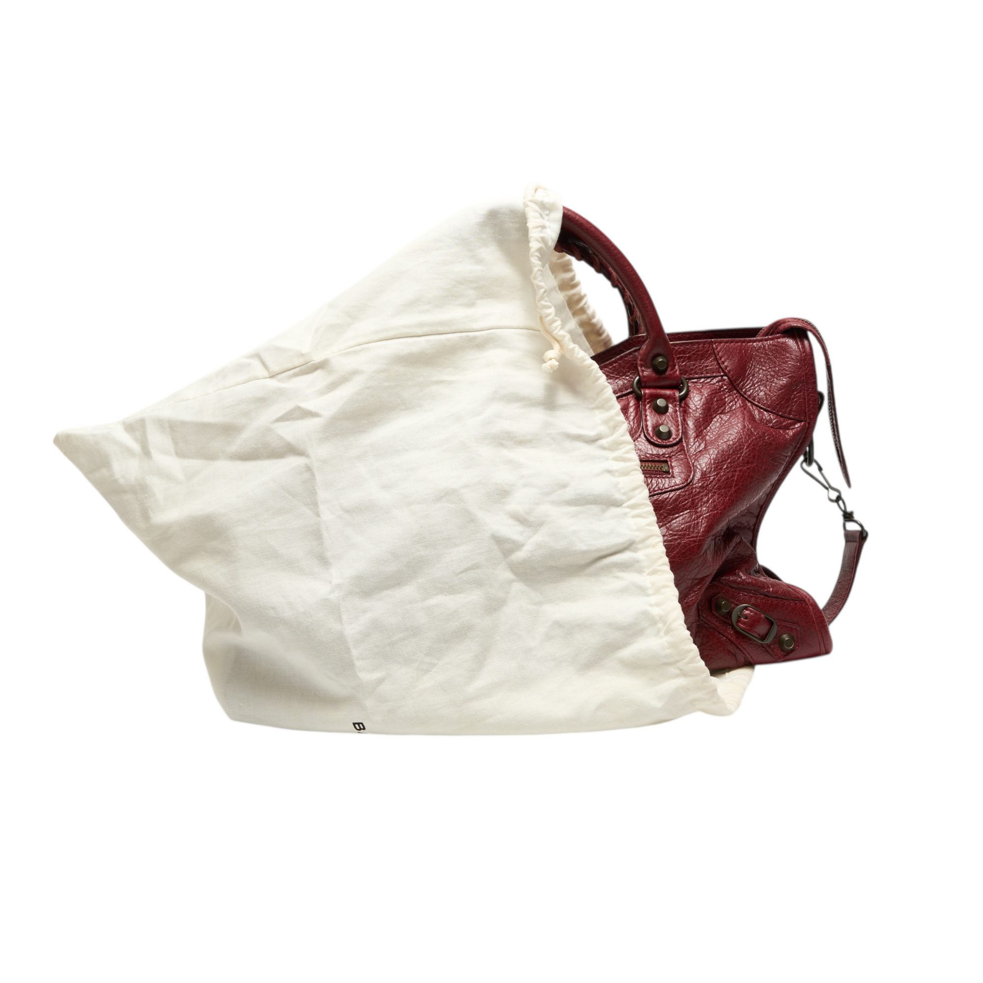 balenciaga 2000s burgundy red city bag