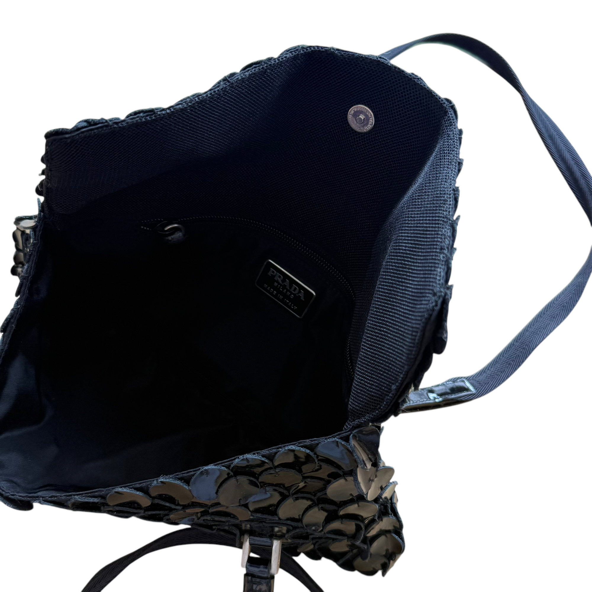 prada 2000s black shoulder bag