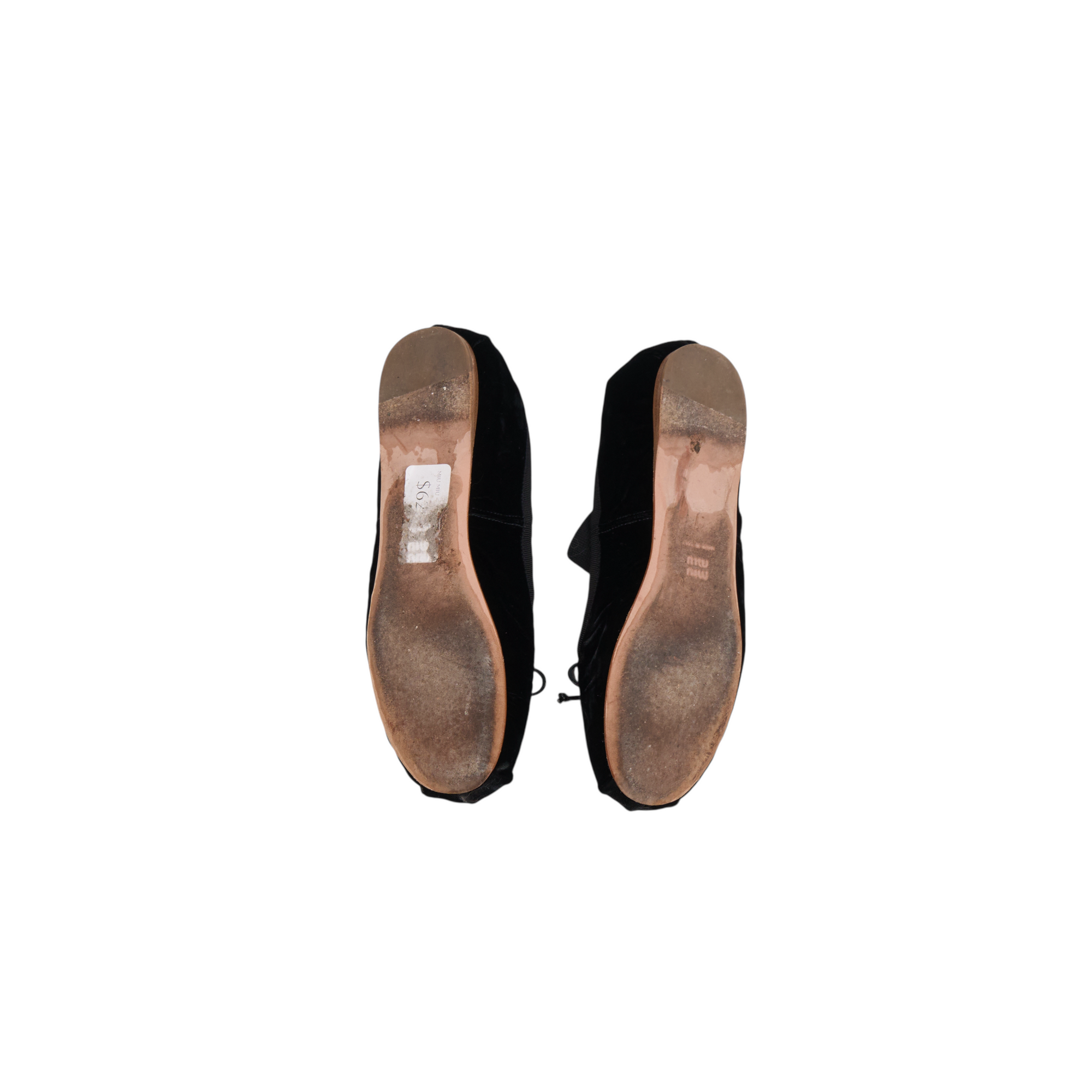 miu miu black velvet ballet flats