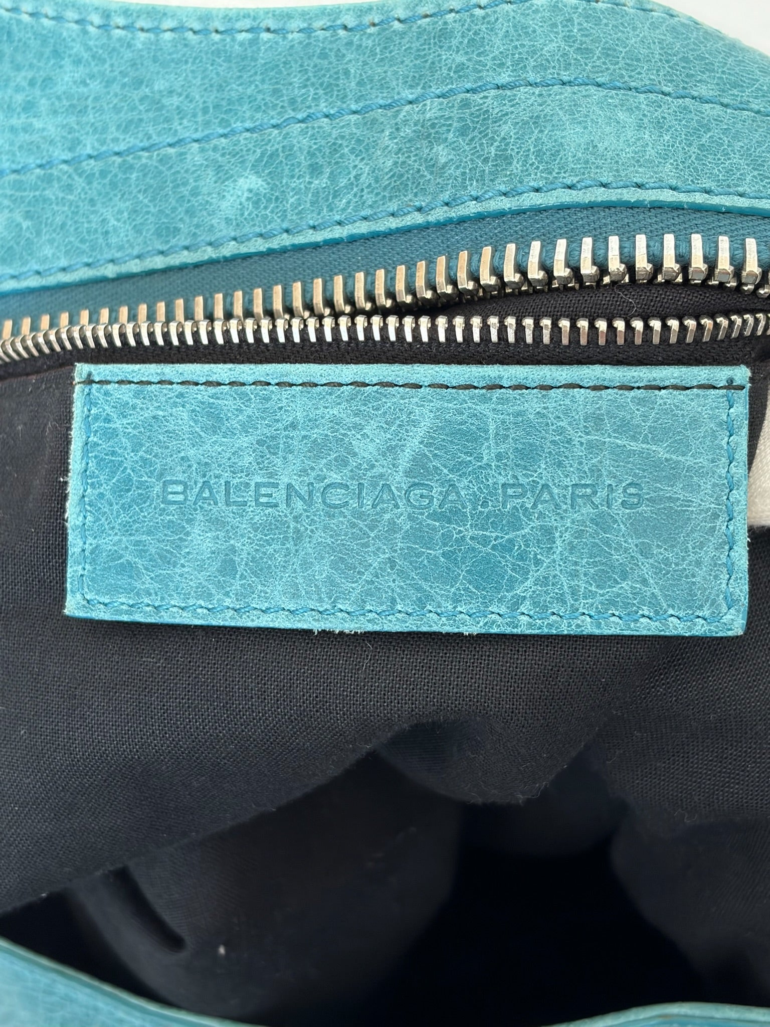 balenciaga 2000s blue city bag