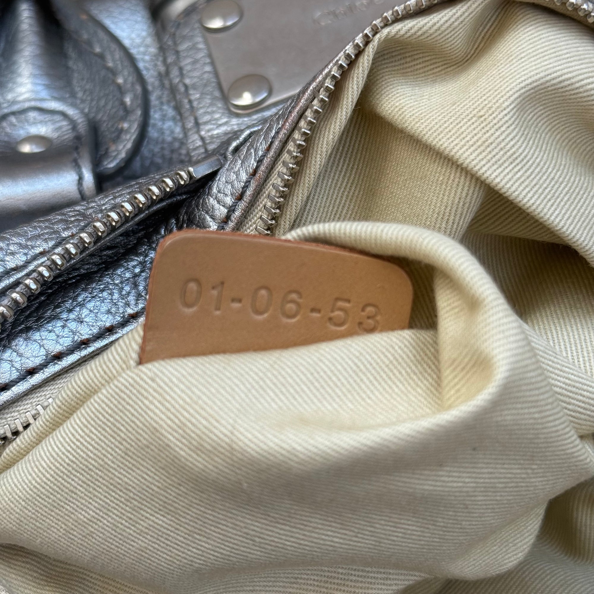 chloé silver paddington bag