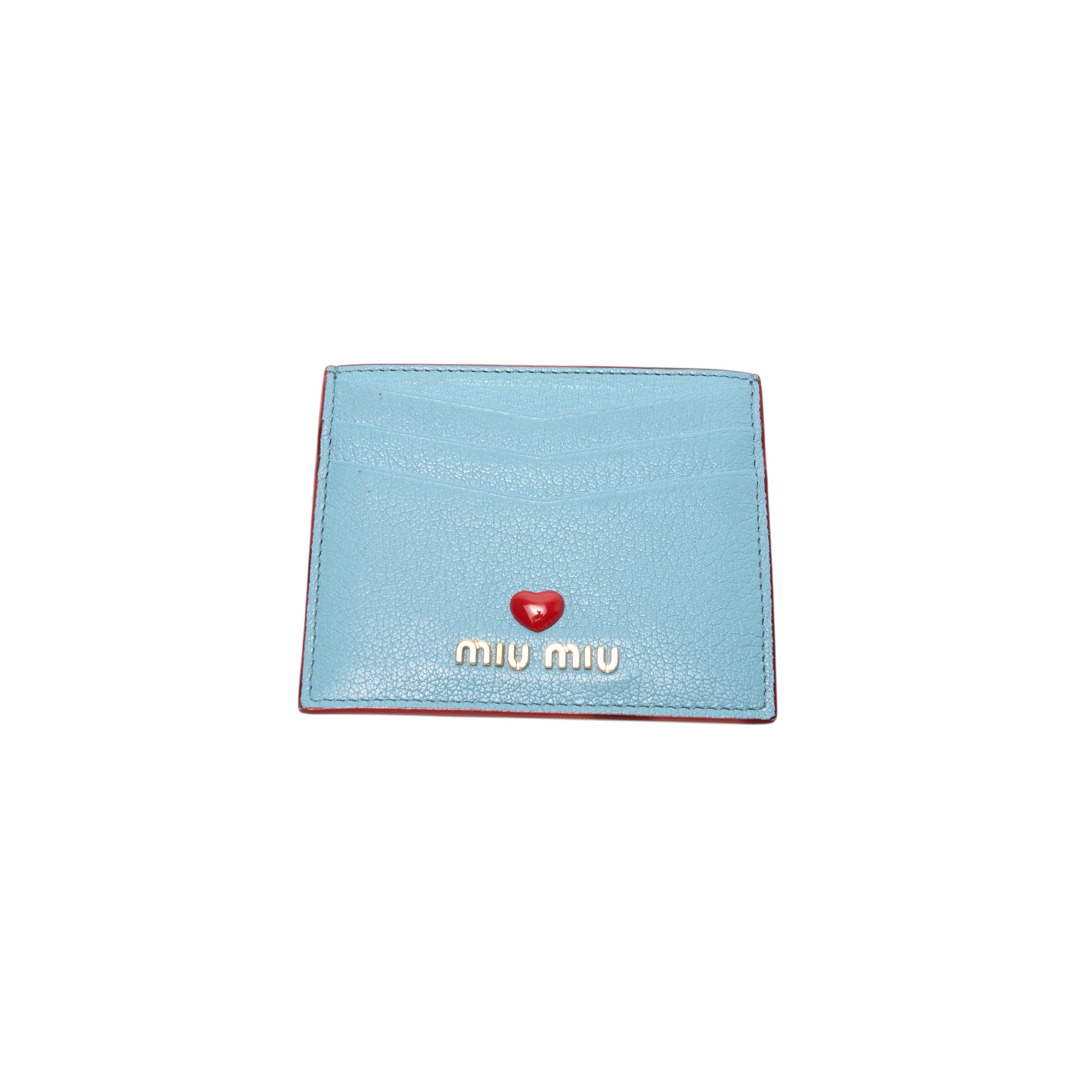 miu miu blue heart cardholder