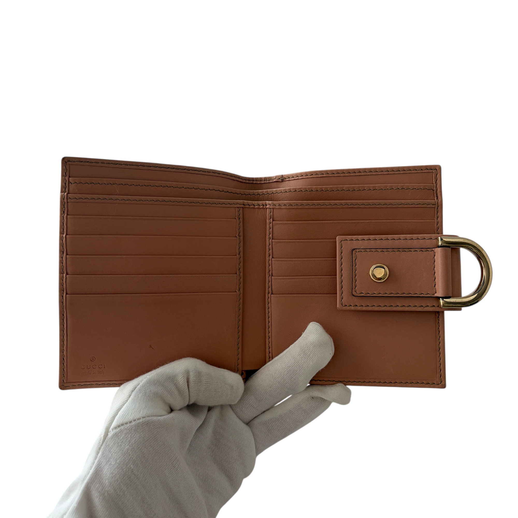 gucci 2000s pink abbey wallet
