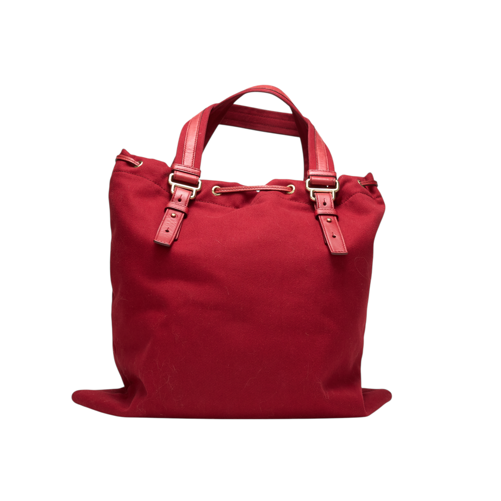 ysl 2000s red kahala tote bag
