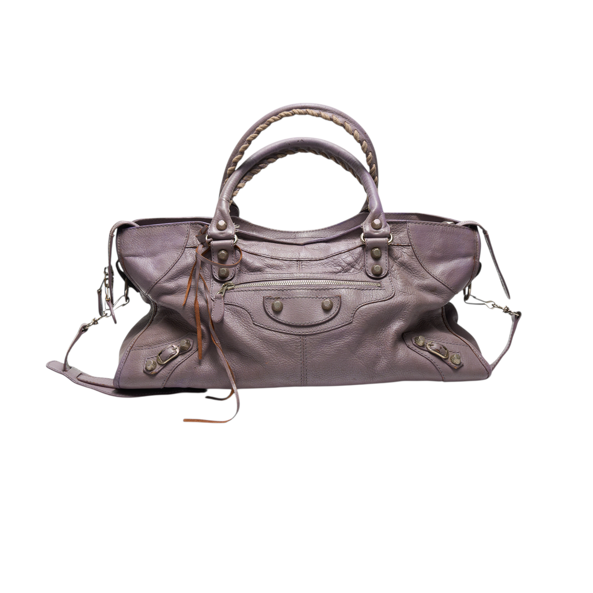 balenciaga 2000s light purple city bag