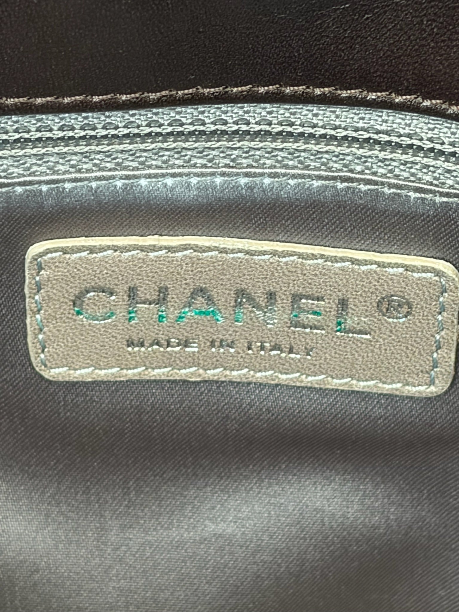 chanel 2000s brown bubble tote bag