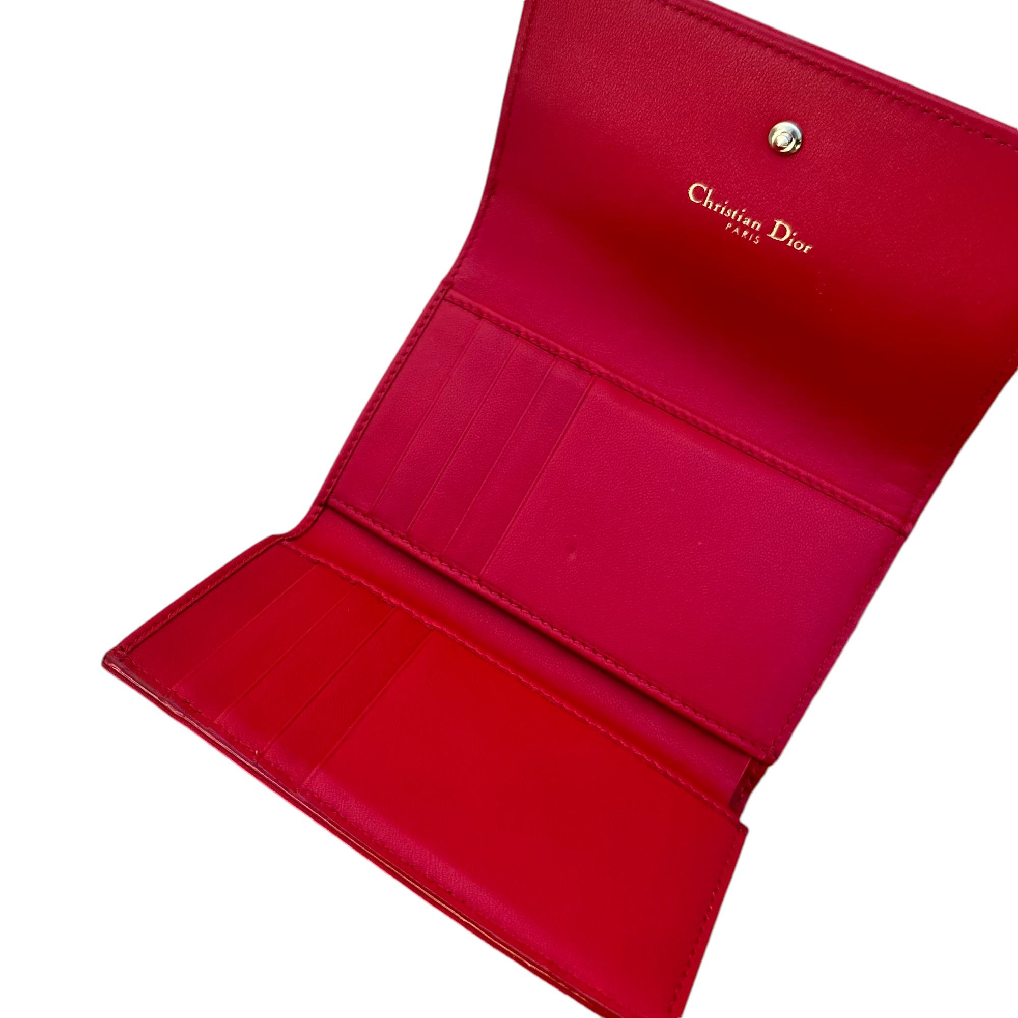 christian dior red wallet