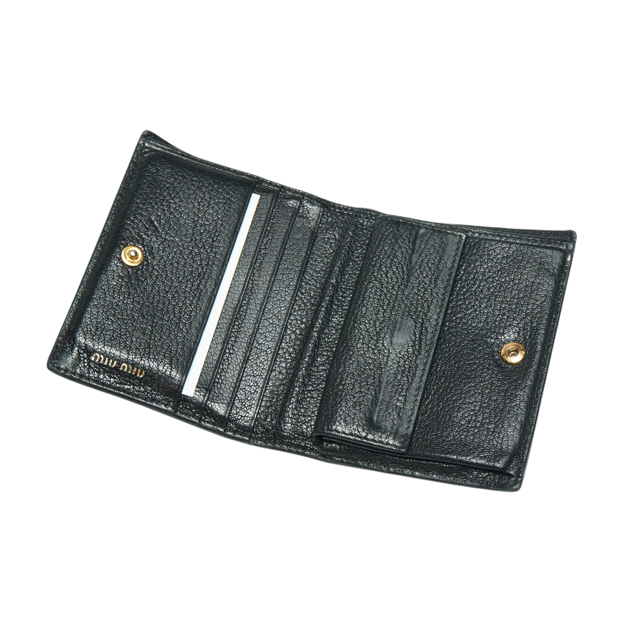 miu miu black flower wallet