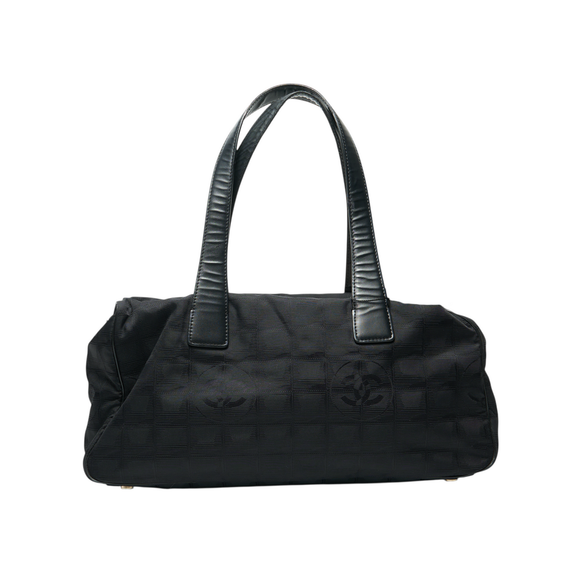 chanel 2000s black shoulder bag