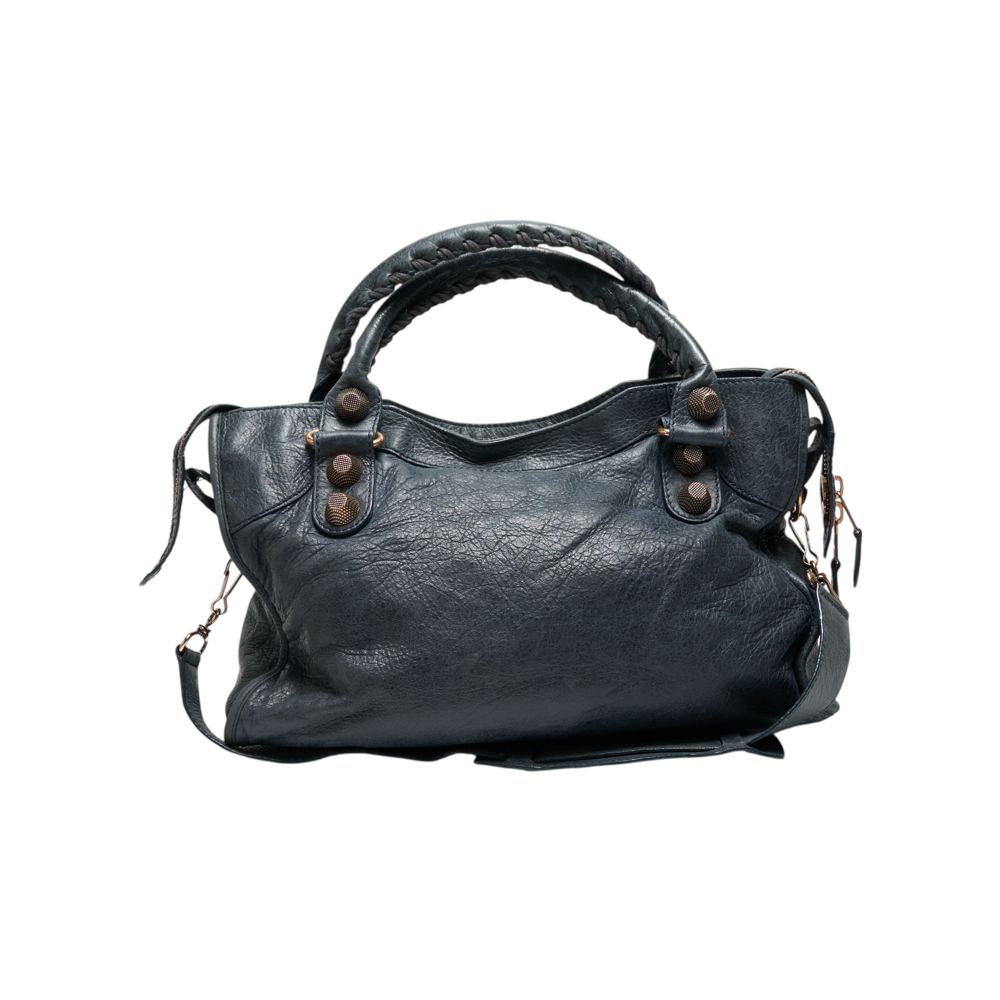 balenciaga 2000s dark gray city bag