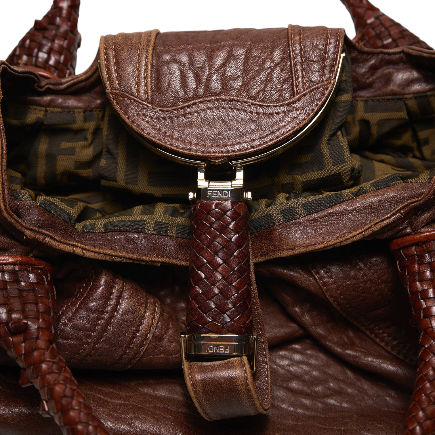 fendi 2000s red brown spy bag