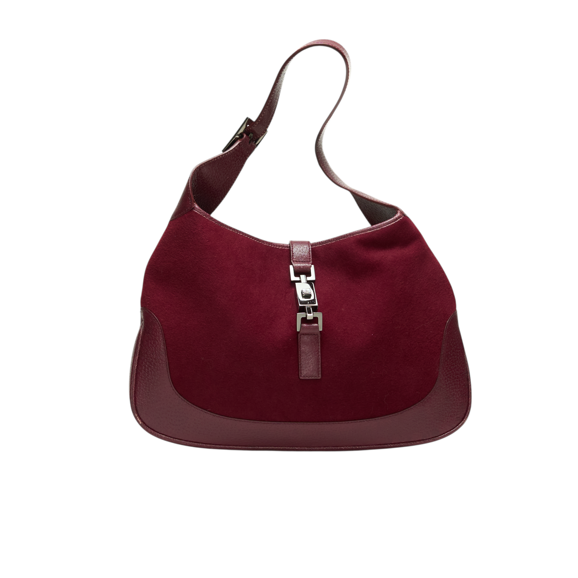gucci 2000s burgundy red jackie bag