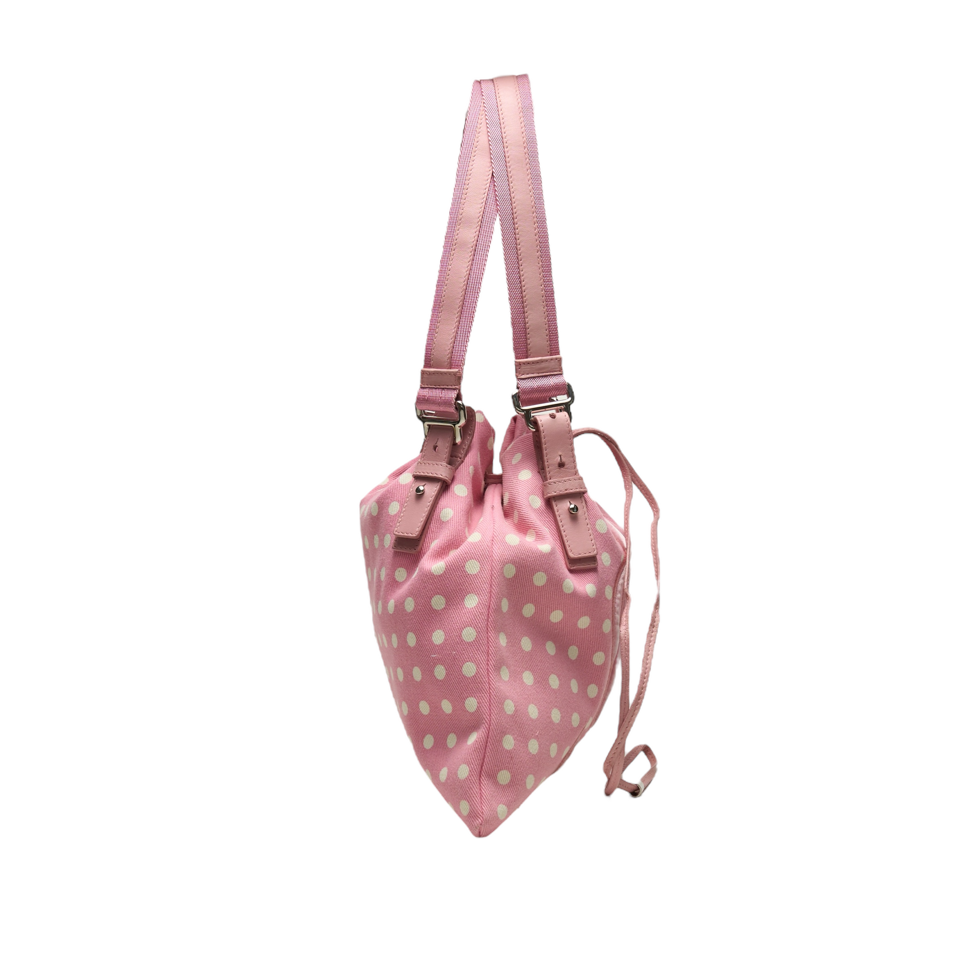 yves saint laurent 2000s pink polka dot bag