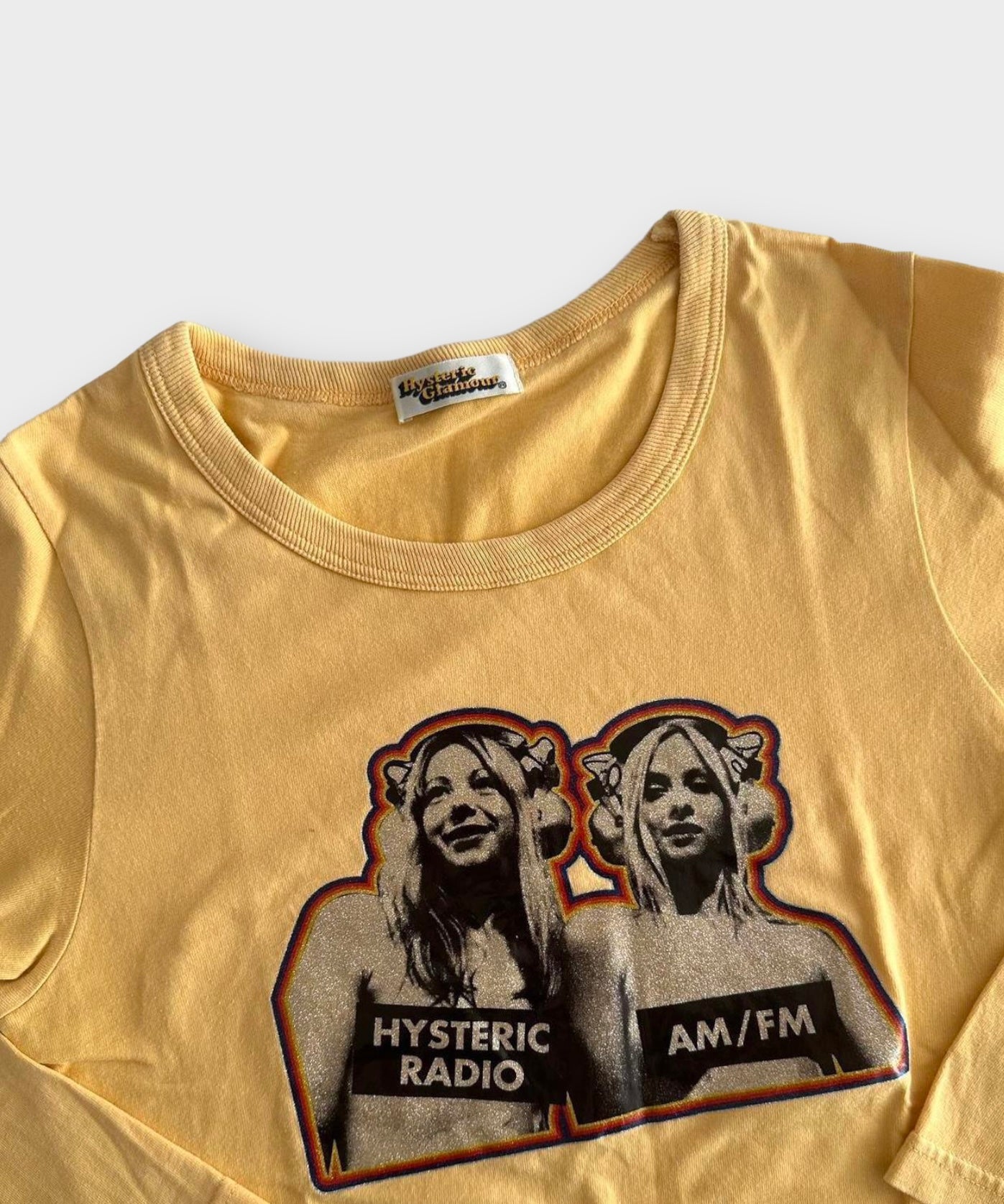 hysteric glamour 2000s yellow long sleeve top