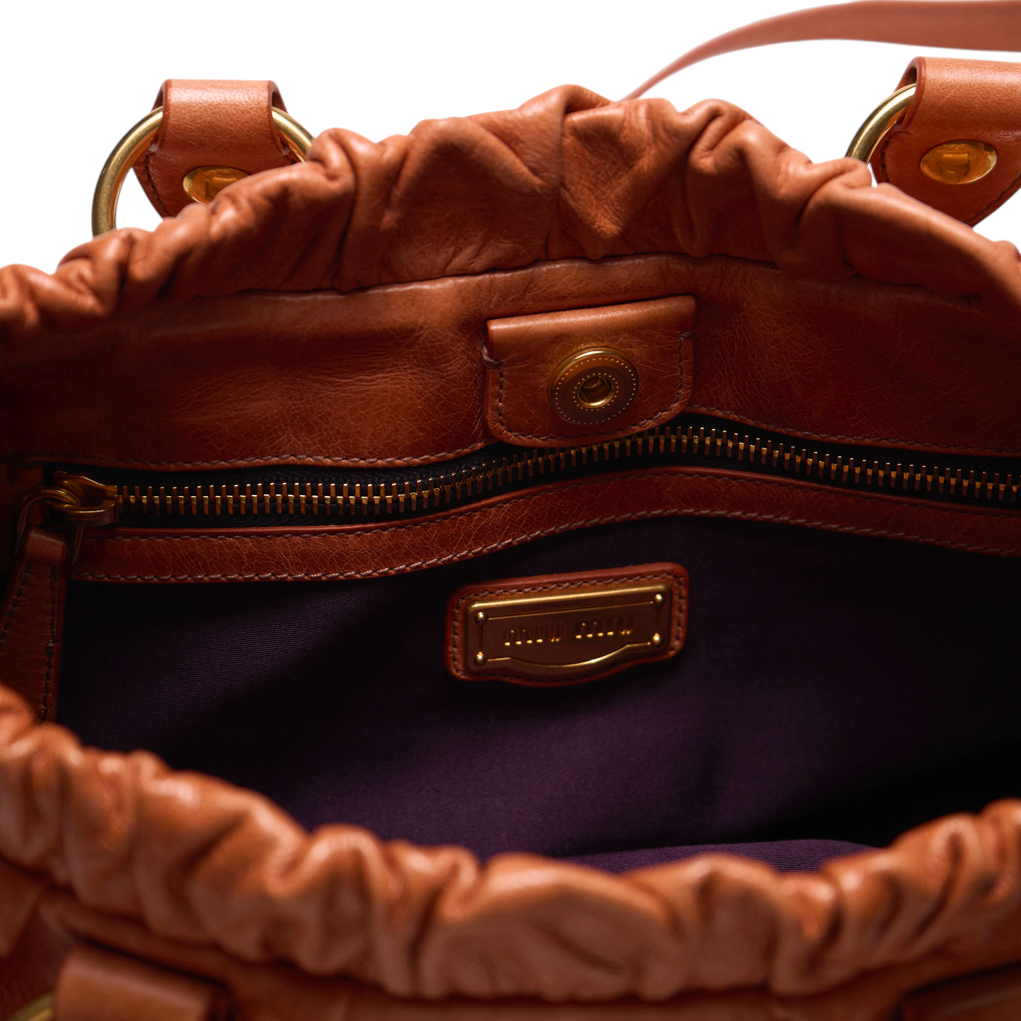 miu miu 2000s orange vitello bag