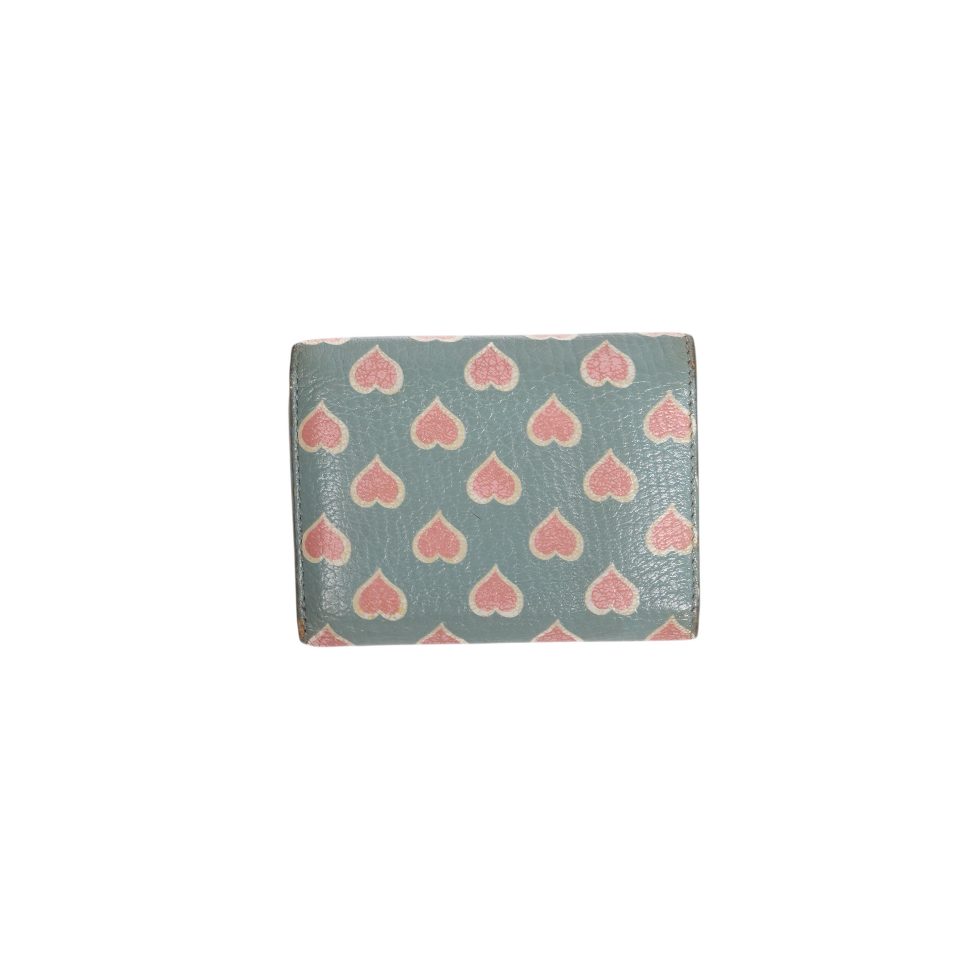 miu miu blue heart wallet