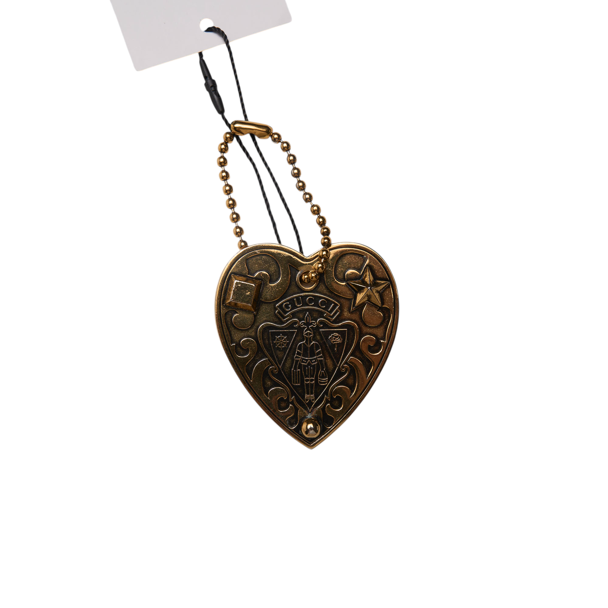 gucci gold heart keychain